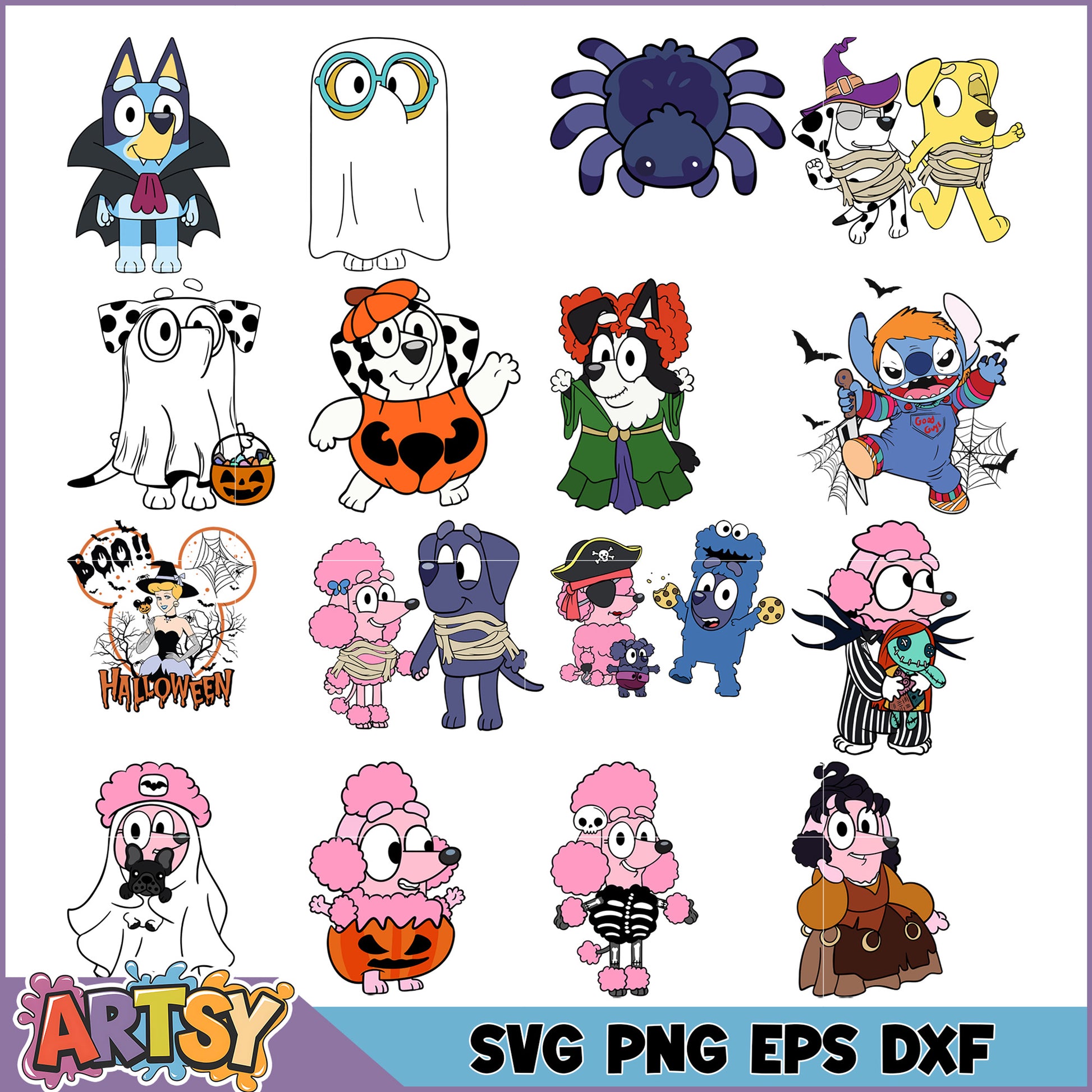 Halloween Puppy SVG Bundle PNG EPS DXF