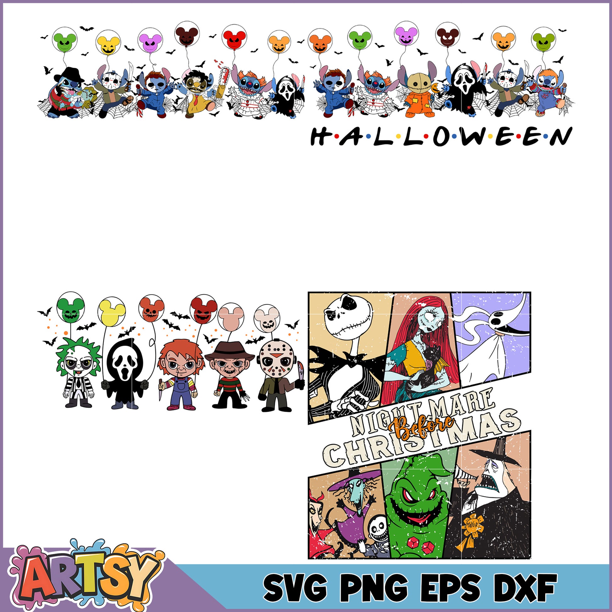 Halloween SVG Bundle Stitch & Nightmare Before Christmas