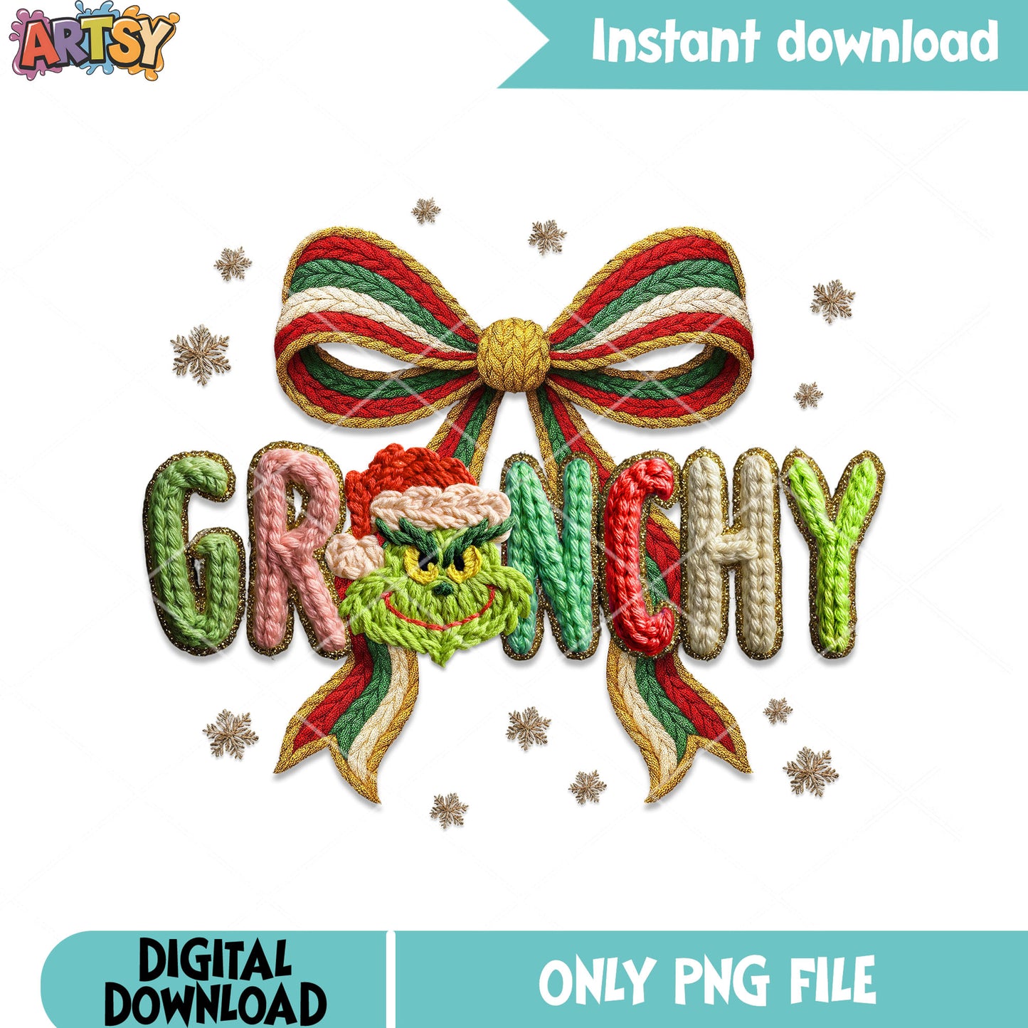 Handi craft grinchy png, merry christmas png, christmas cards png
