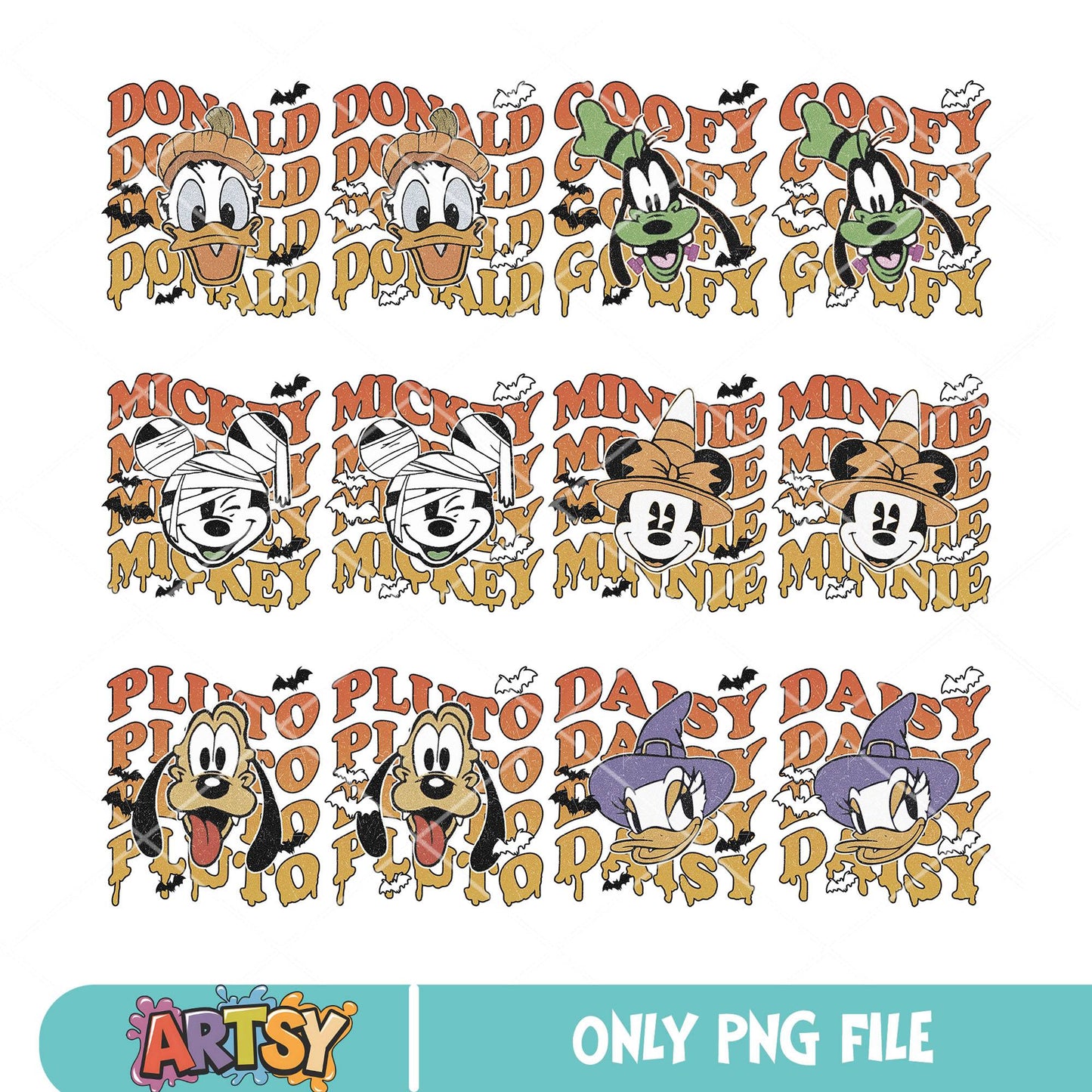 Head mickey halloween png bundle, mickey head png, mickey mouse halloween png