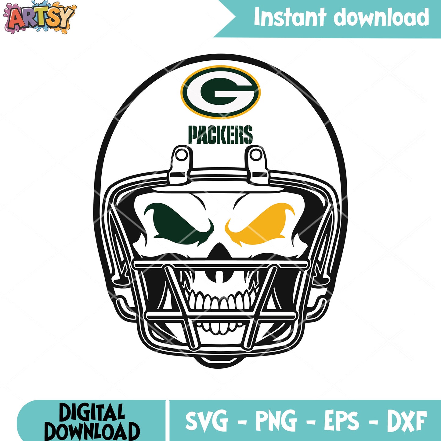 Helmets g packer svg, Green Bay Packers svg, skeleton skull svg