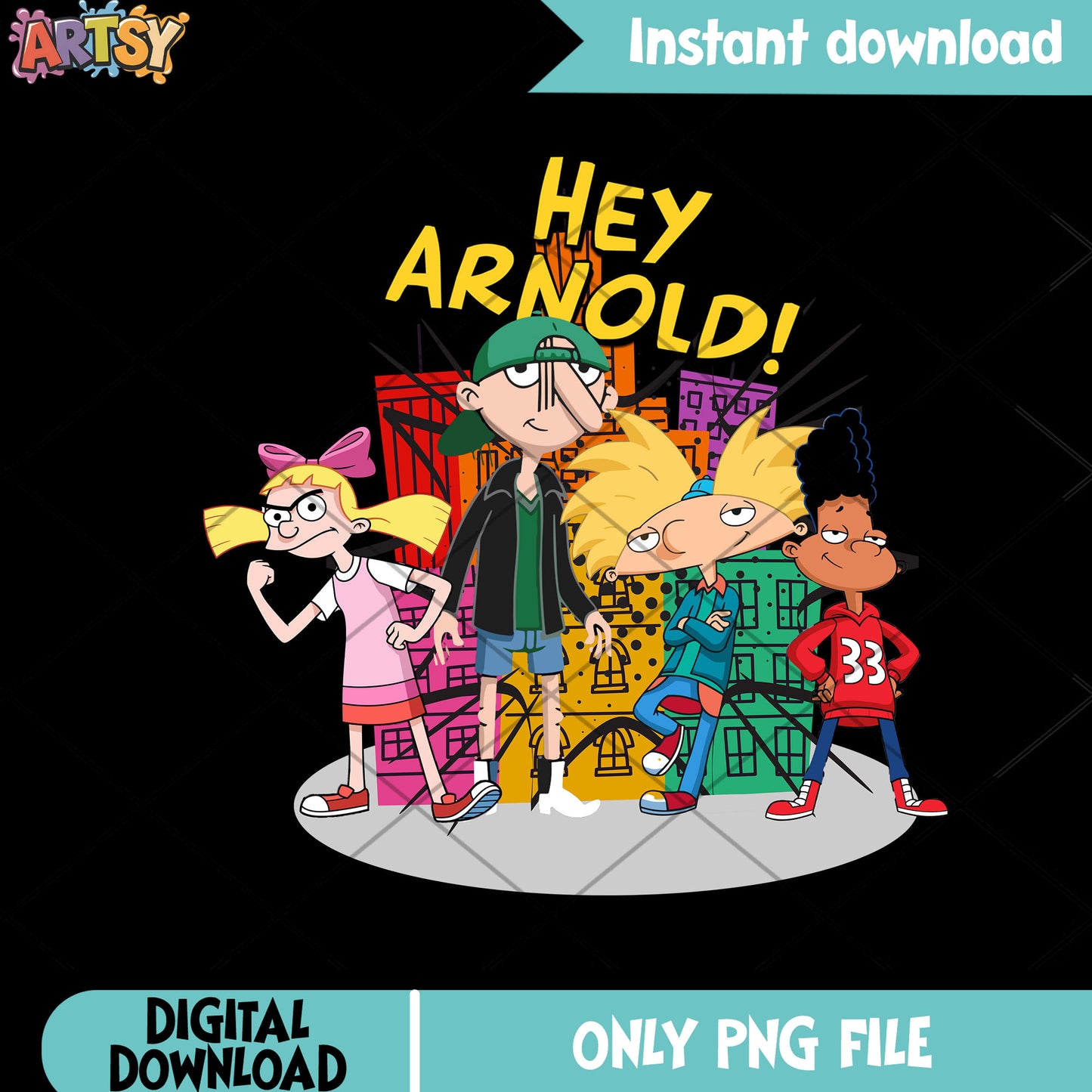 Hey Arnold png, Helga Pataki png, Retro illustration png