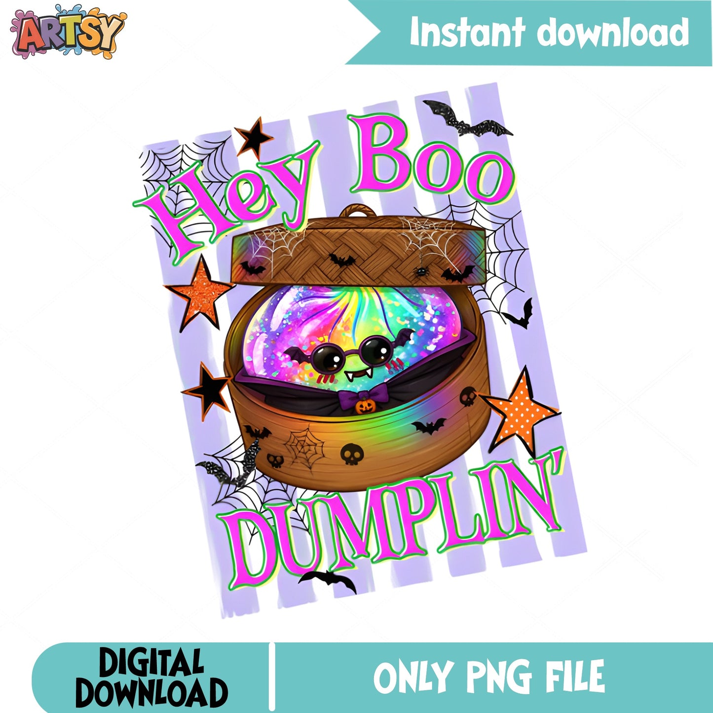 Hey Boo Dumplin Halloween PNG, Cute Ghost Dumpling PNG, Spooky PNG