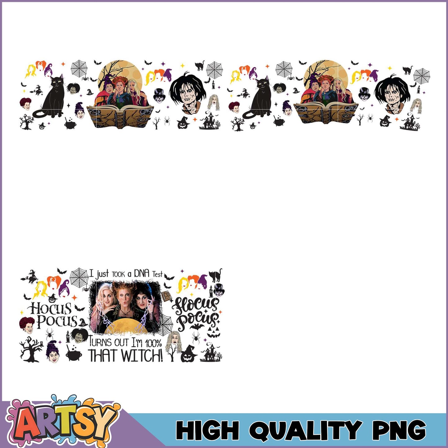 Hocus Pocus PNG Bundle High-Quality Halloween Graphics