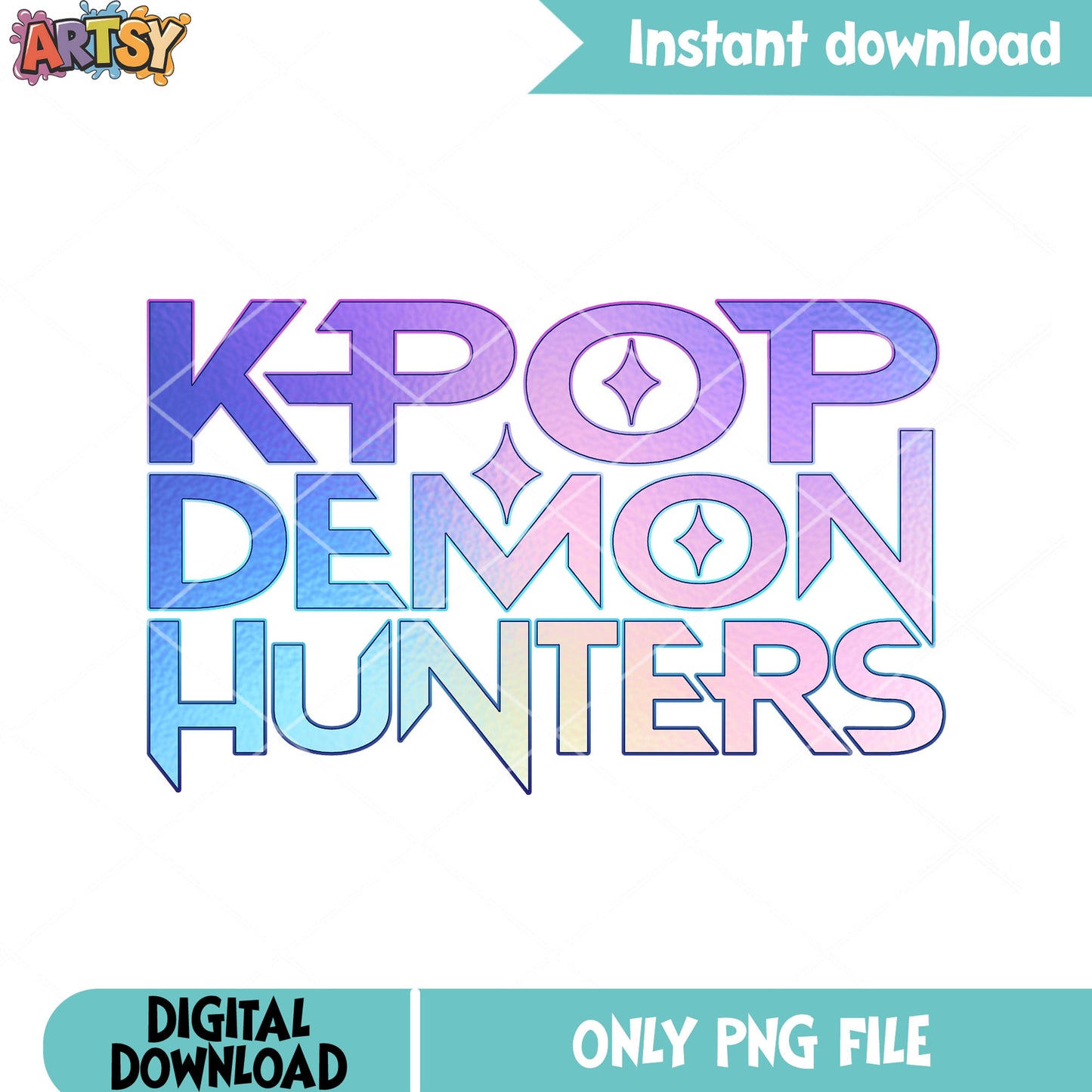 Holographic style logo kpop png, netflix png, kpop movie png