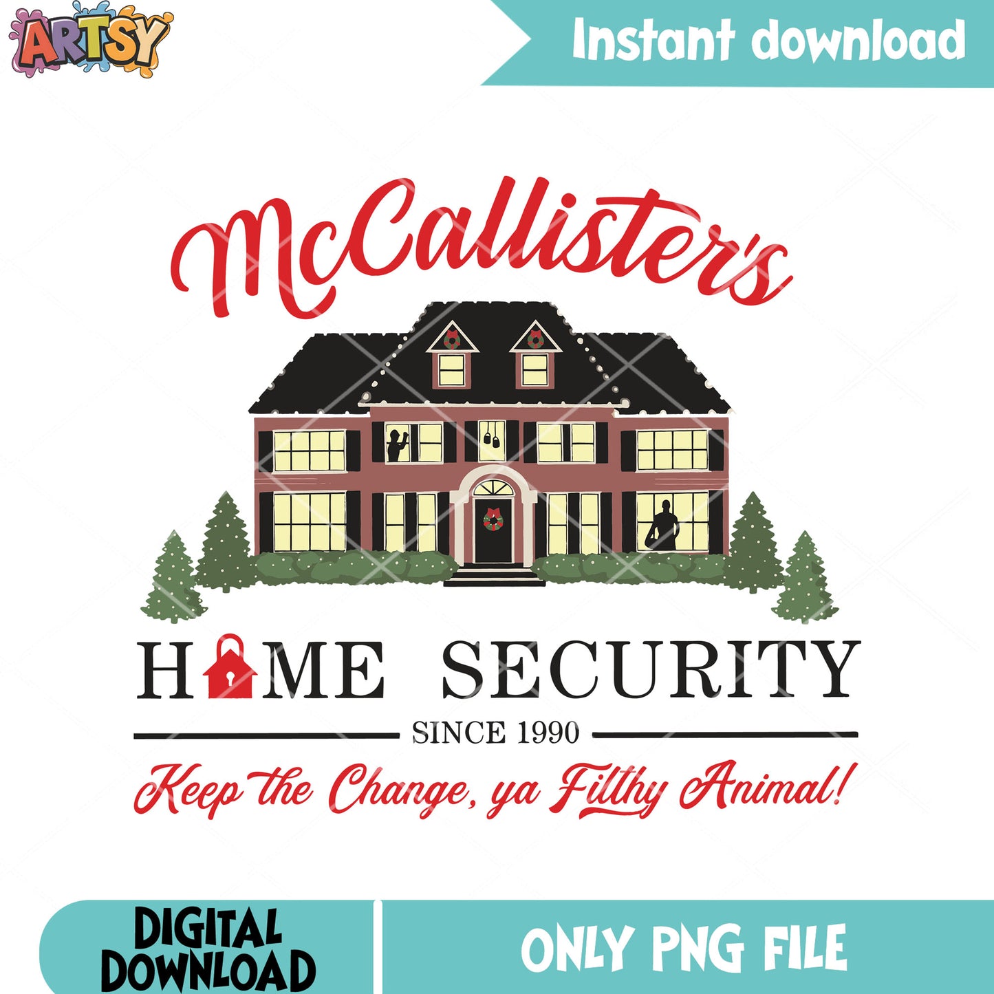 Home security since 1990 png, kevin mccallister png, merry xmas png