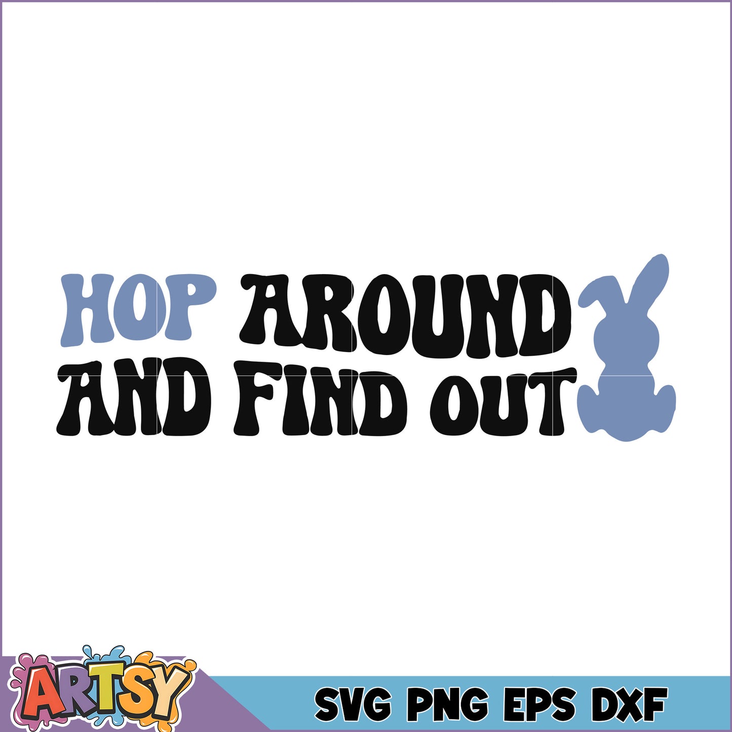 Hop Around Bunny SVG Graphic
