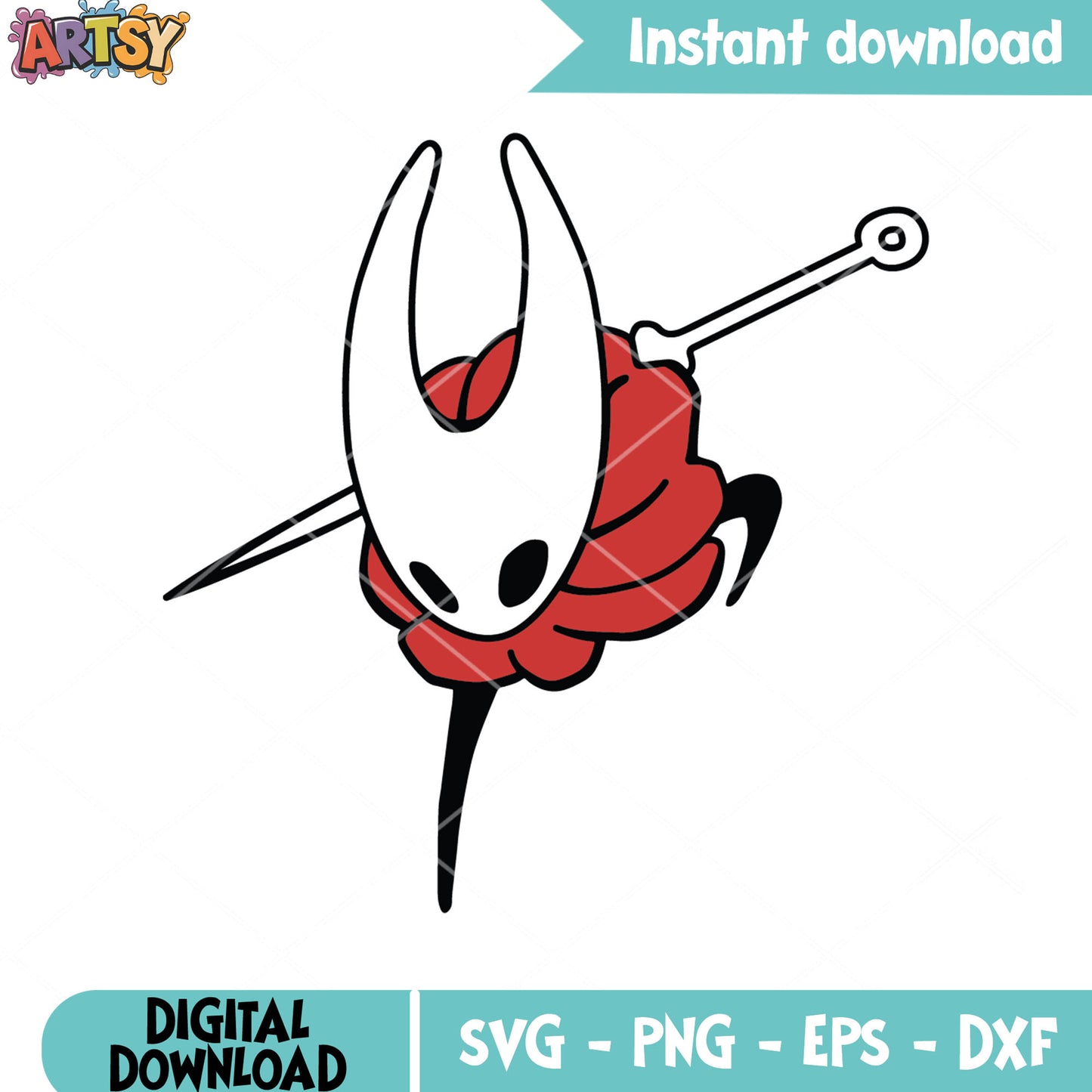 Hornet is jumping svg, hornet silksong svg, silksong indie svg