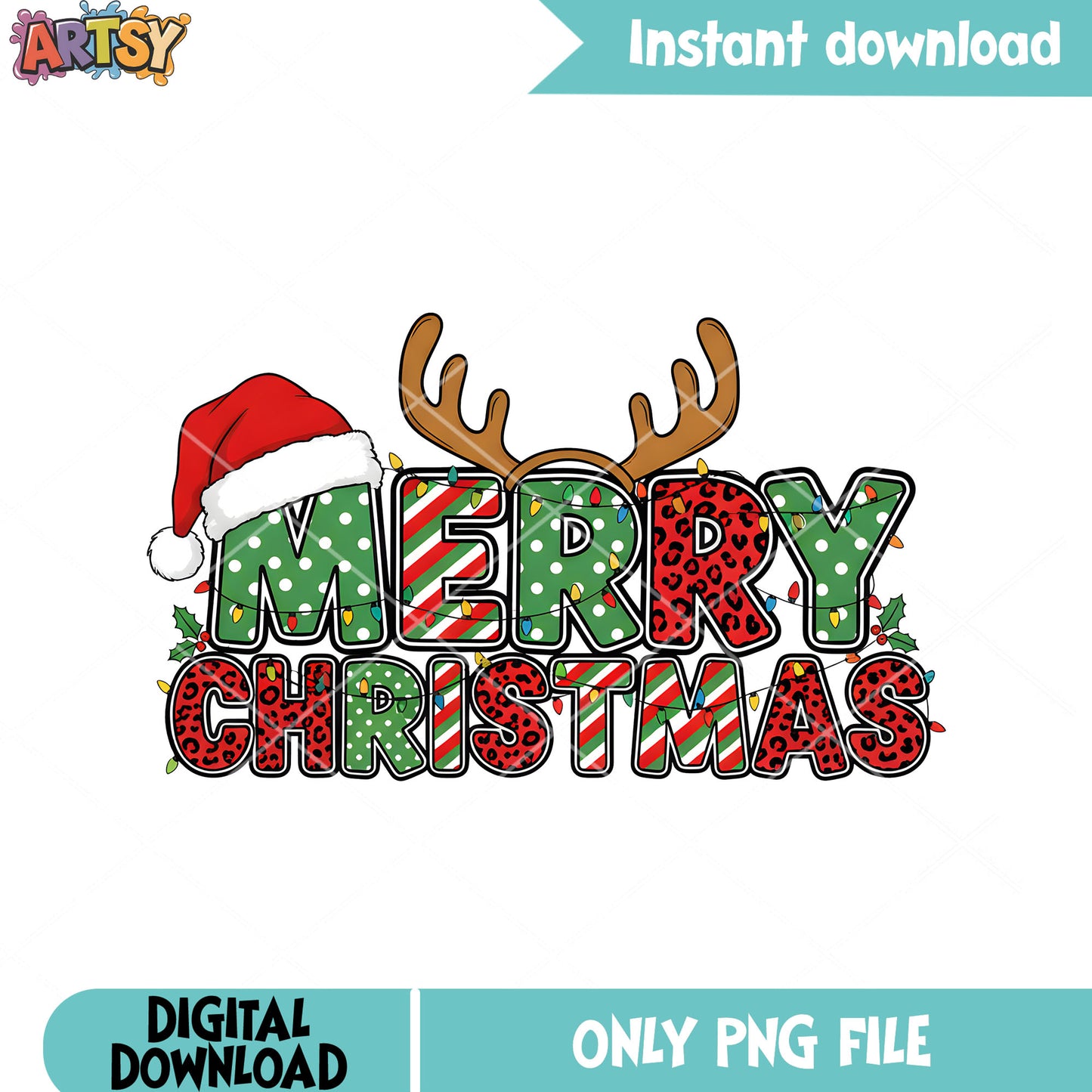 Horn reindeer png, merry christmas png, santa claus hat png