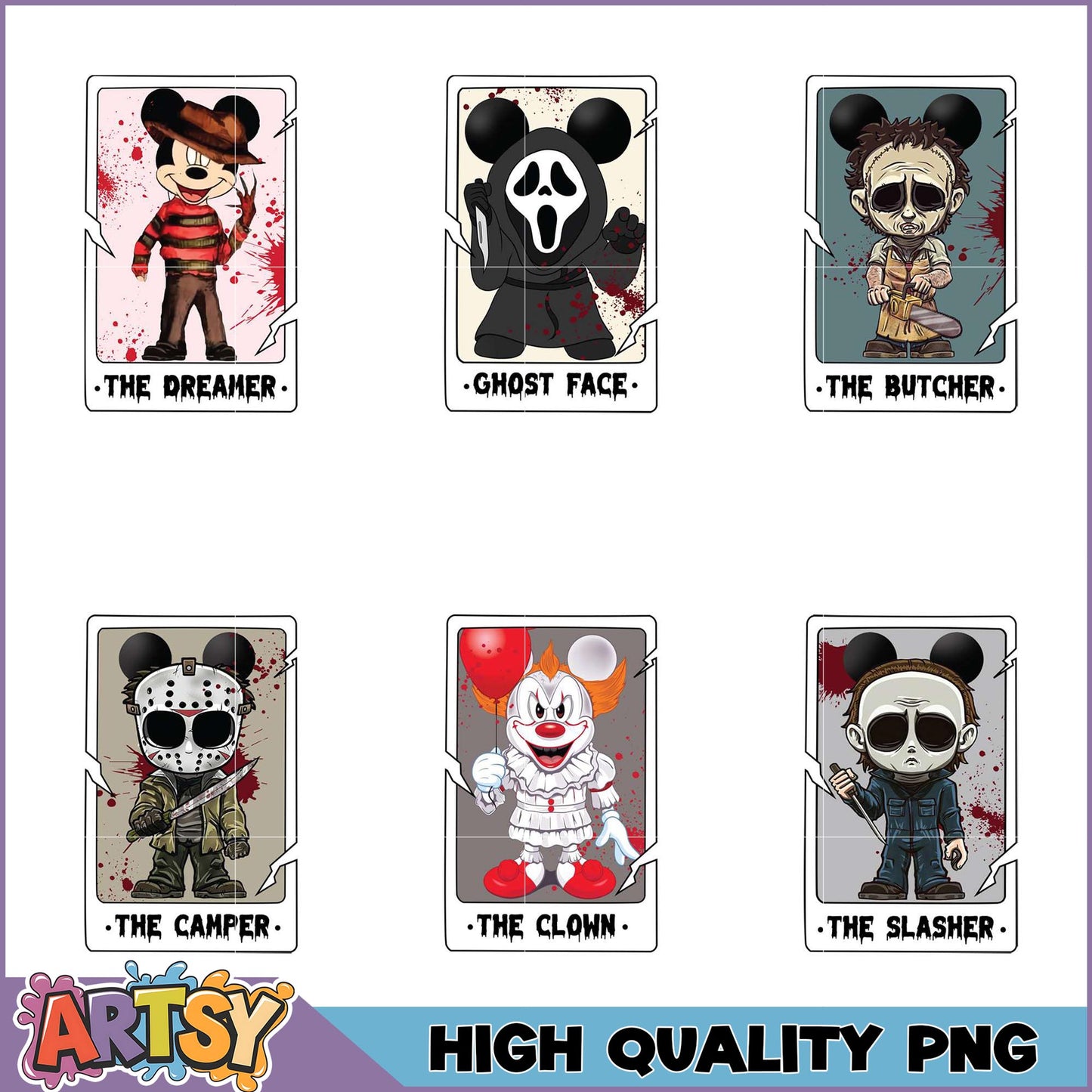 Horror Mickey Mouse PNG Bundle High Quality Images