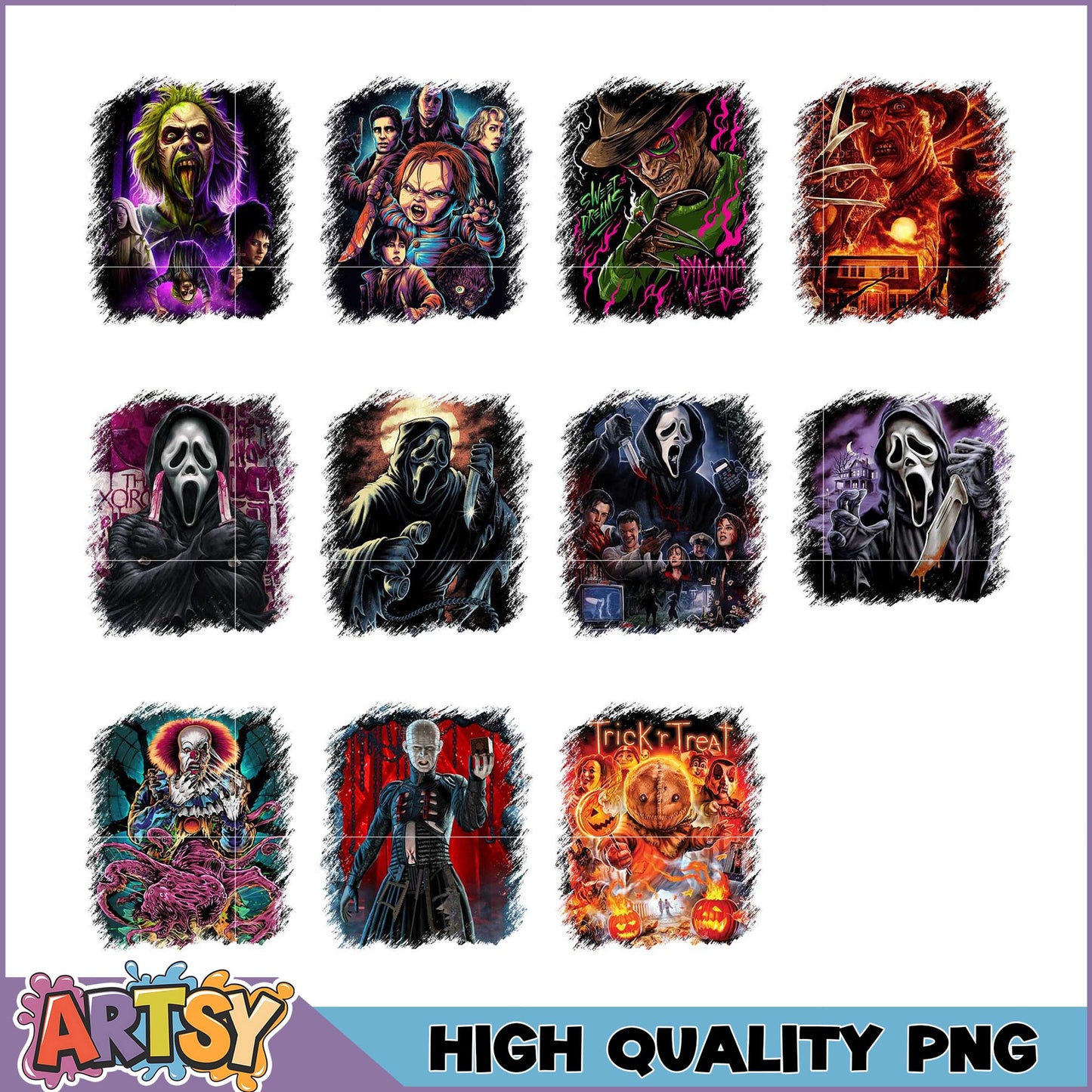 Horror Movie PNG Bundle High-Quality Images