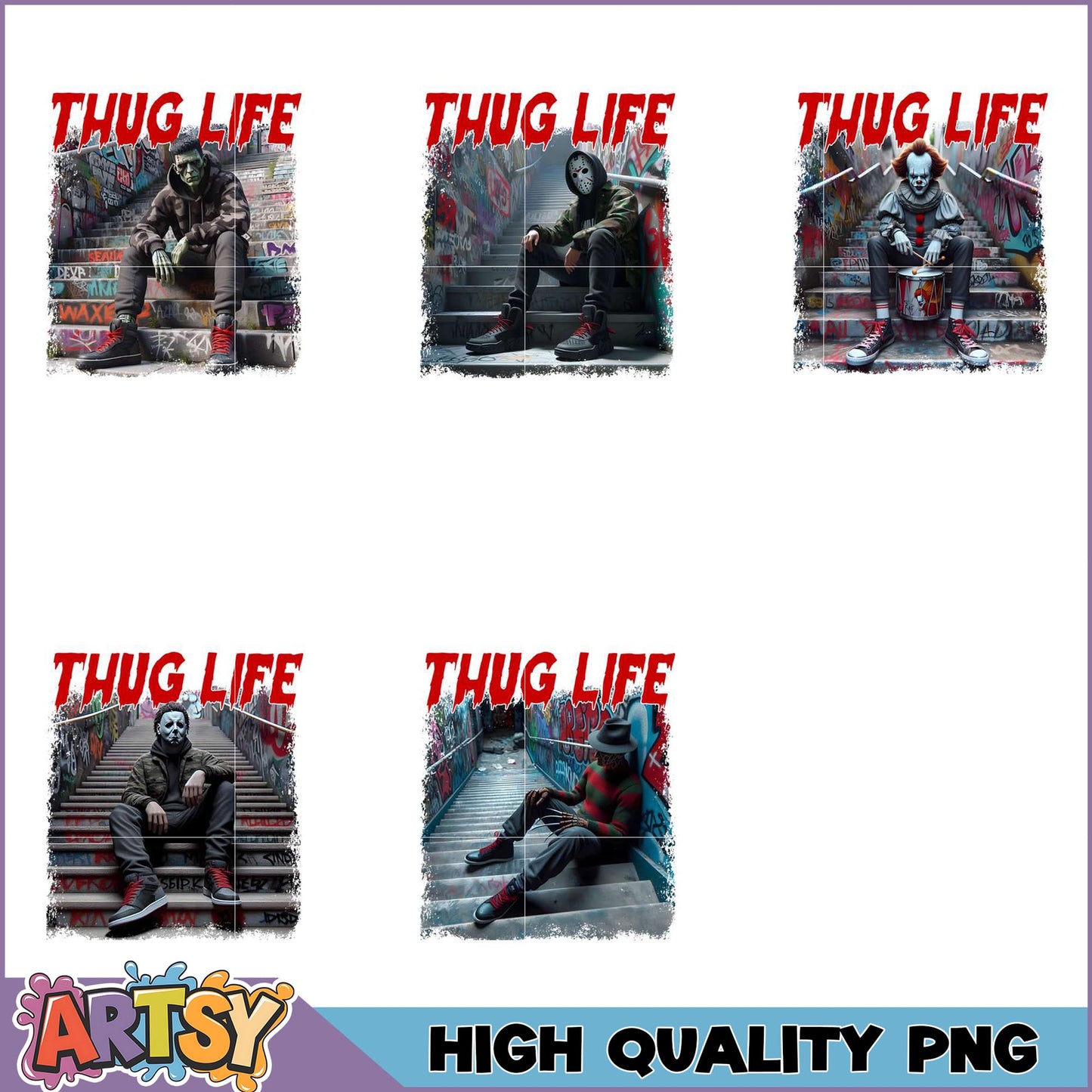 Horror Thug Life PNG Bundle High Quality Images