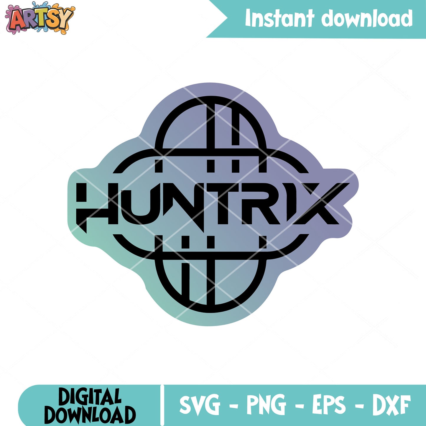 Huntrix girl band logo svg, huntrix kpop svg, netflix huntrix svg