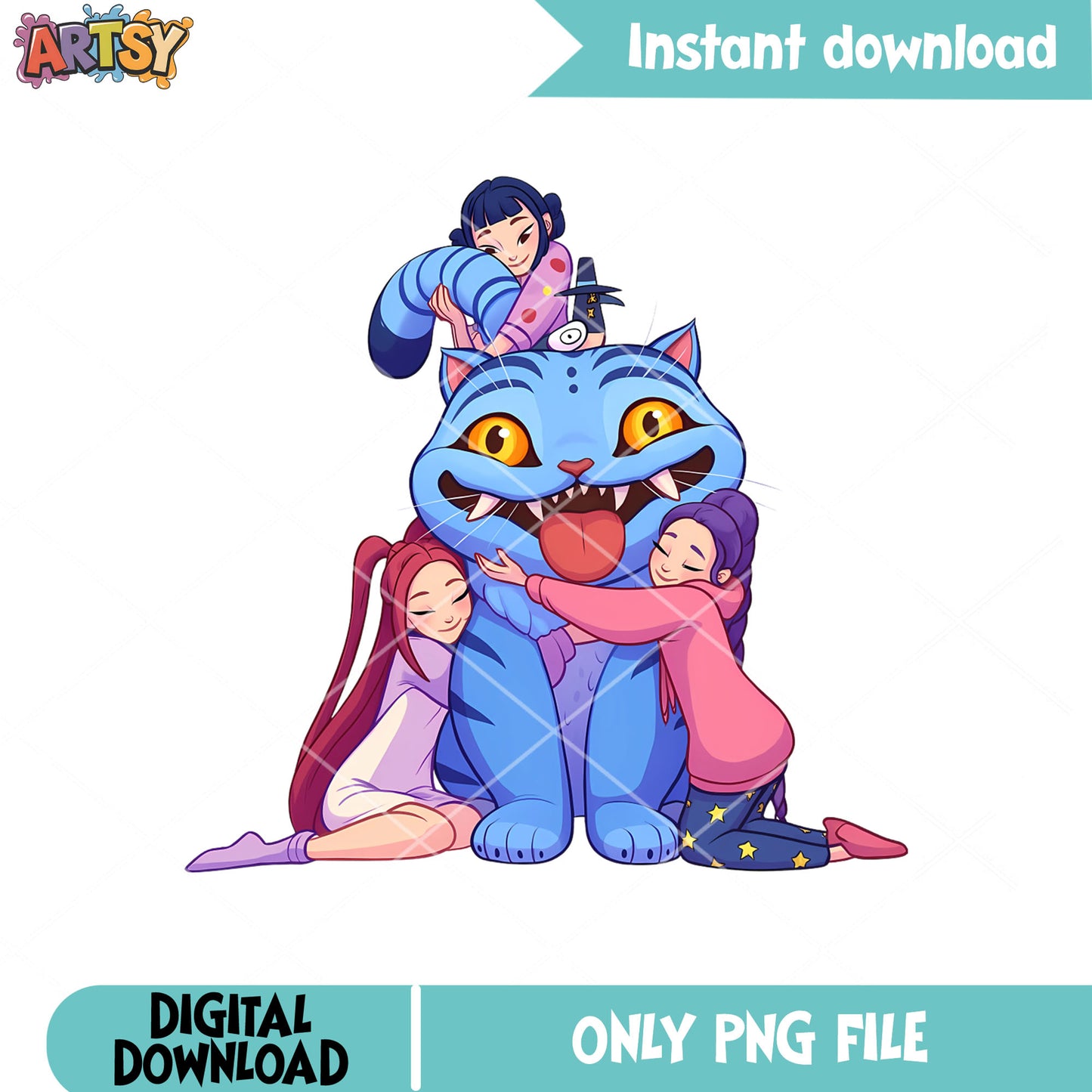 Huntrix hug derpy png, derpy tiger png, huntrix kpop png
