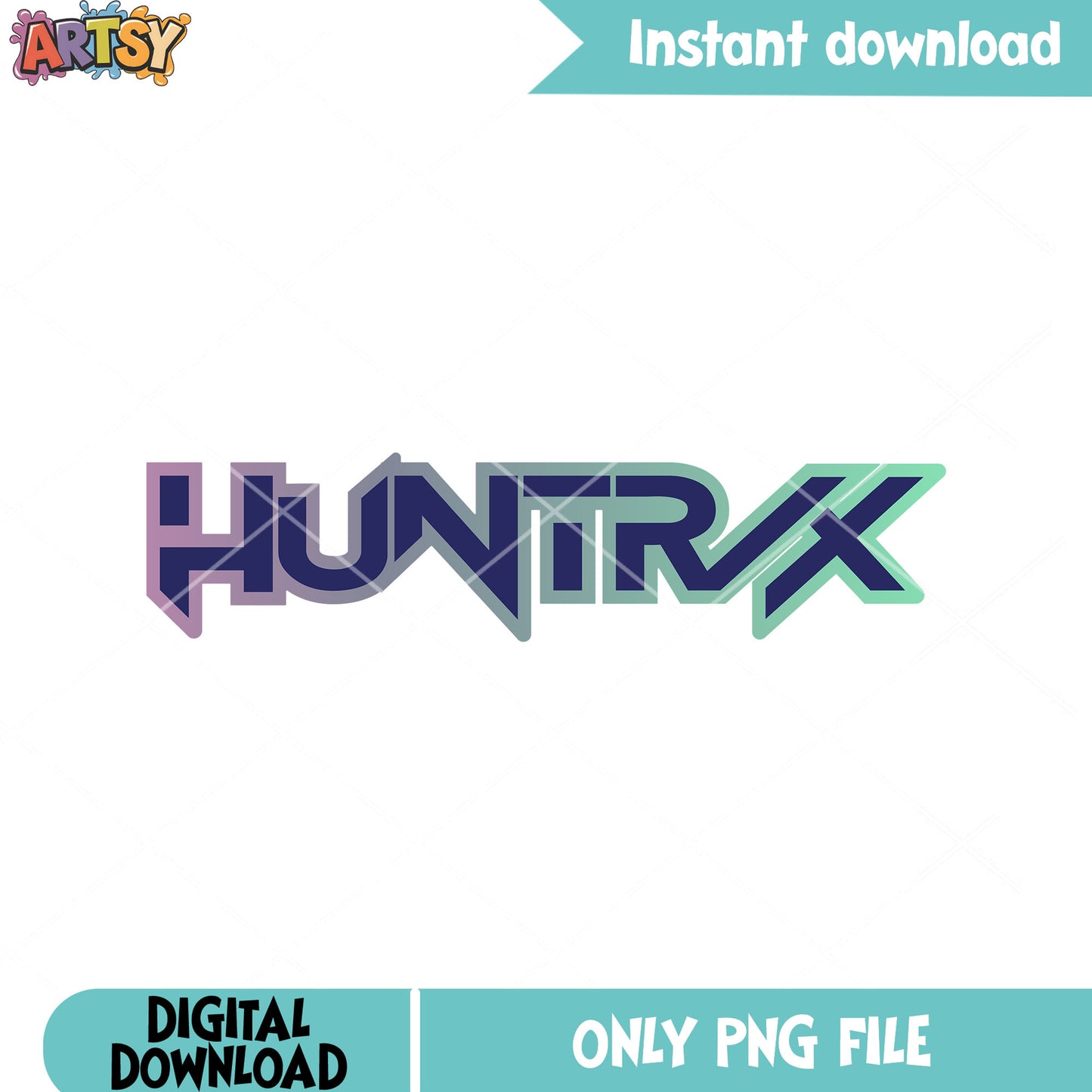 Huntrix kpop logo png, huntrix band png, kpop movie png