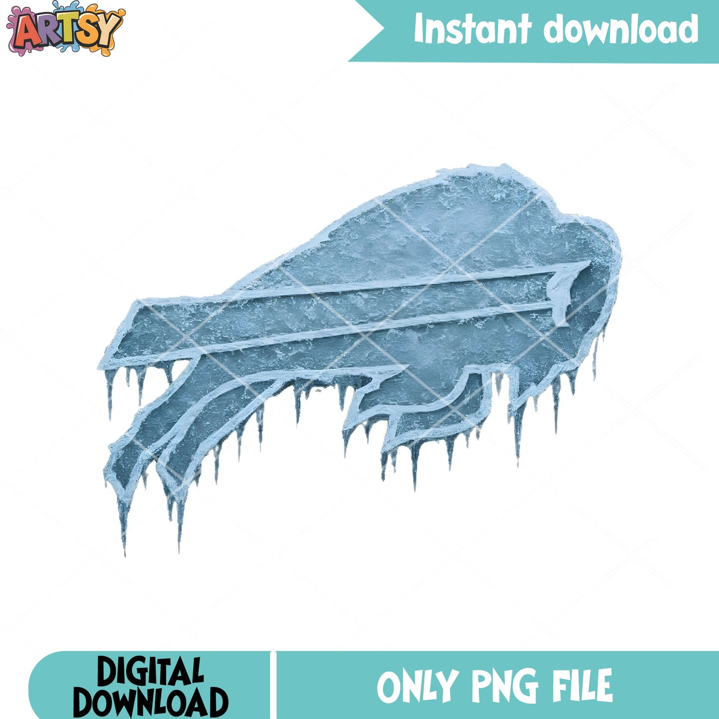 Ice logo bufalow png, buffalow bills png, NFL rugby team png