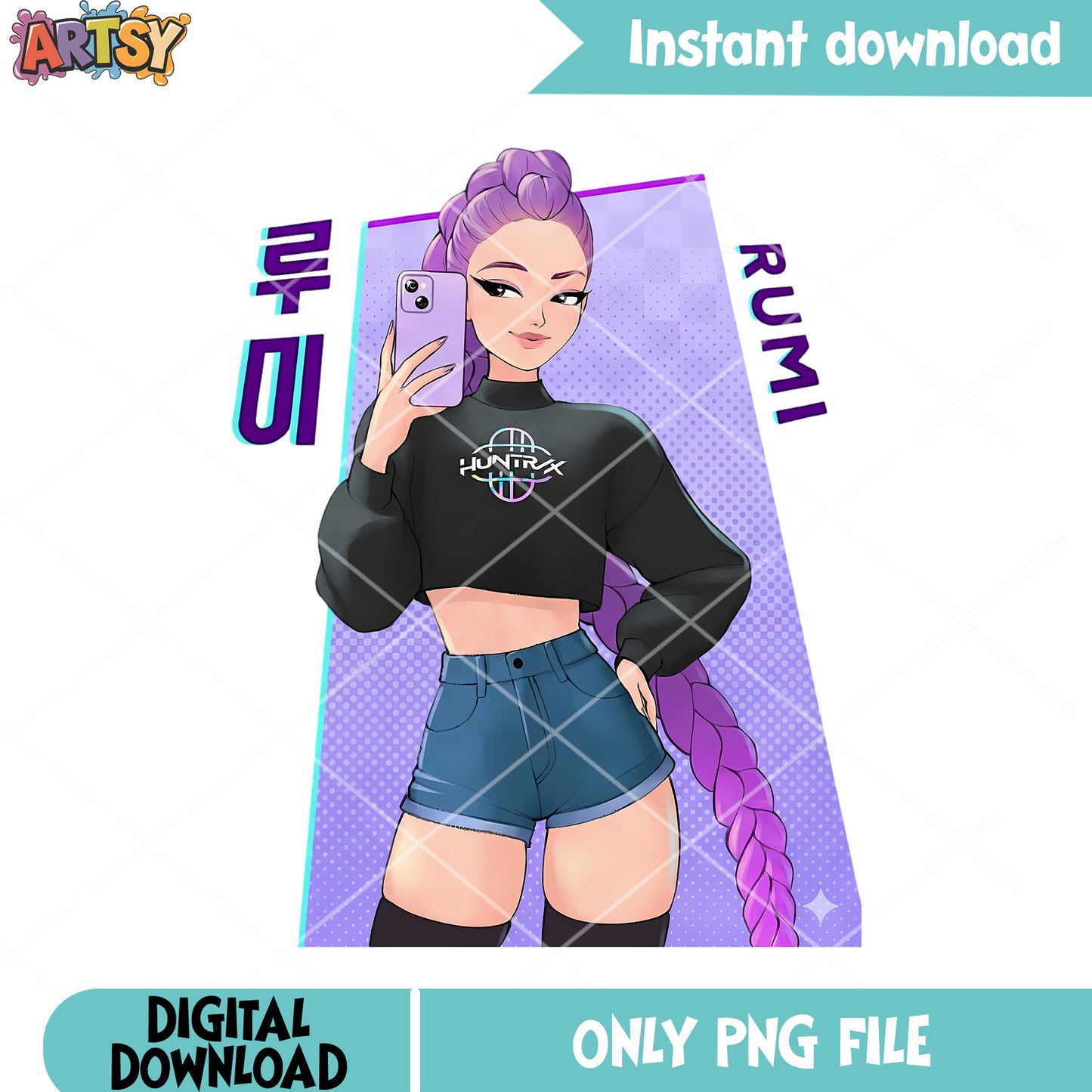 Idole huntrix kpop rumi png, rumi huntrix png, demon hunters kpop png