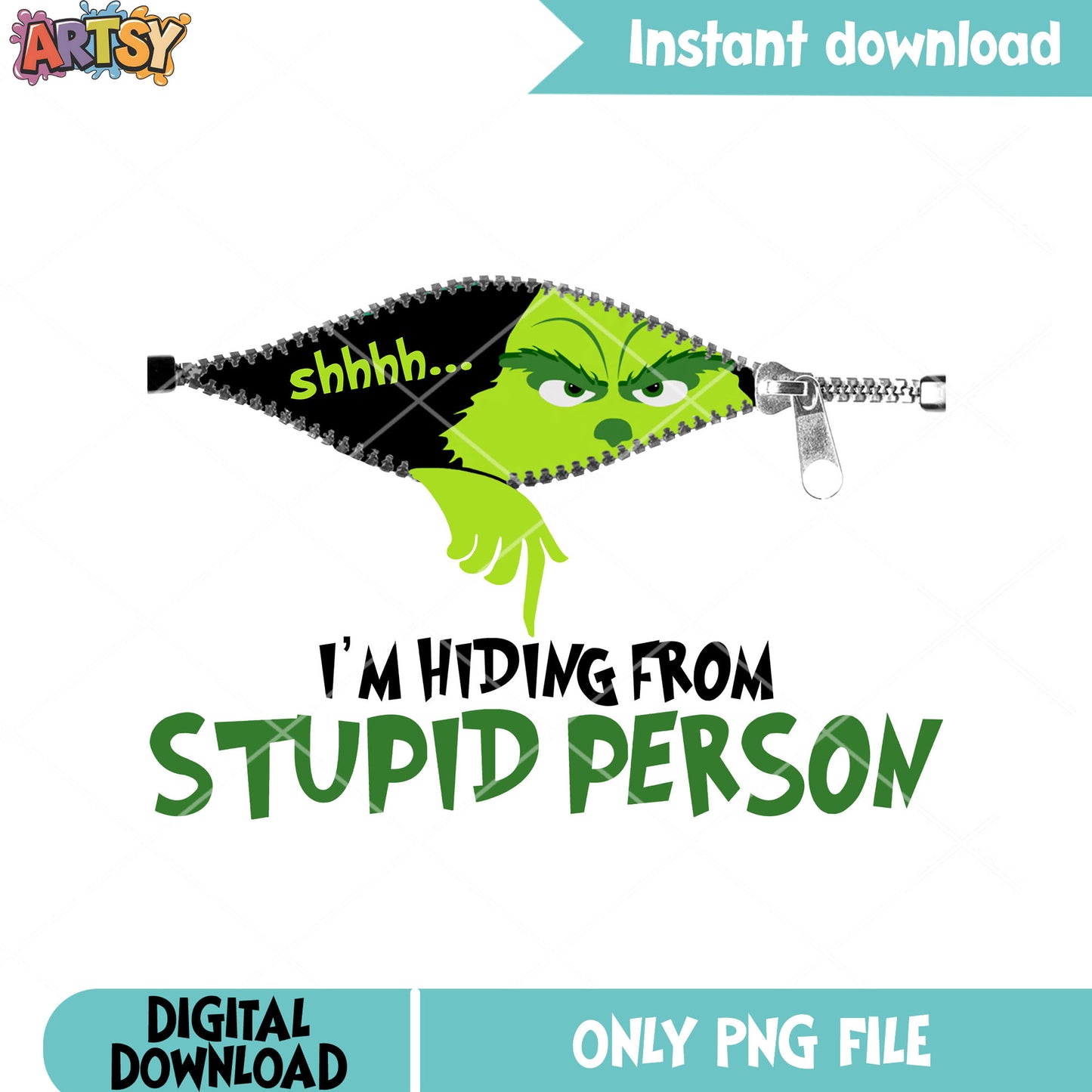 Im Grinch hate people png, christmas vibes png, the grinch png
