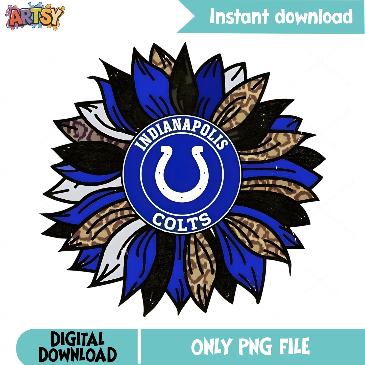 Indianapolis Colts Sunflower PNG, NFL Football PNG, Colts PNG