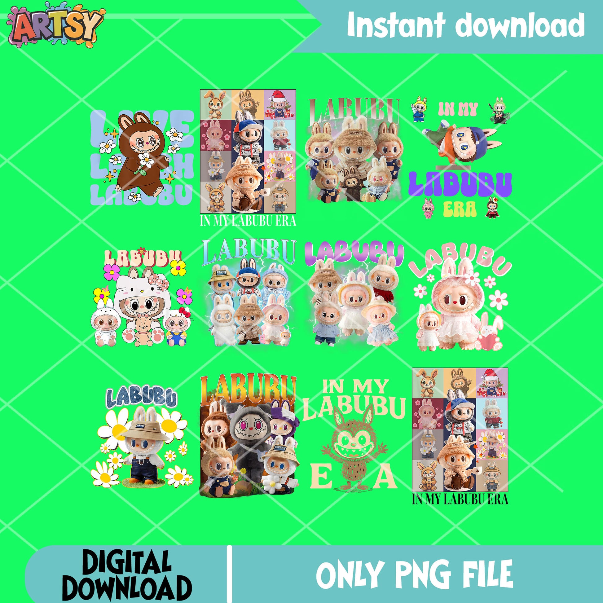 In labubu era png bundle, labubu monster png, labubu popmart png