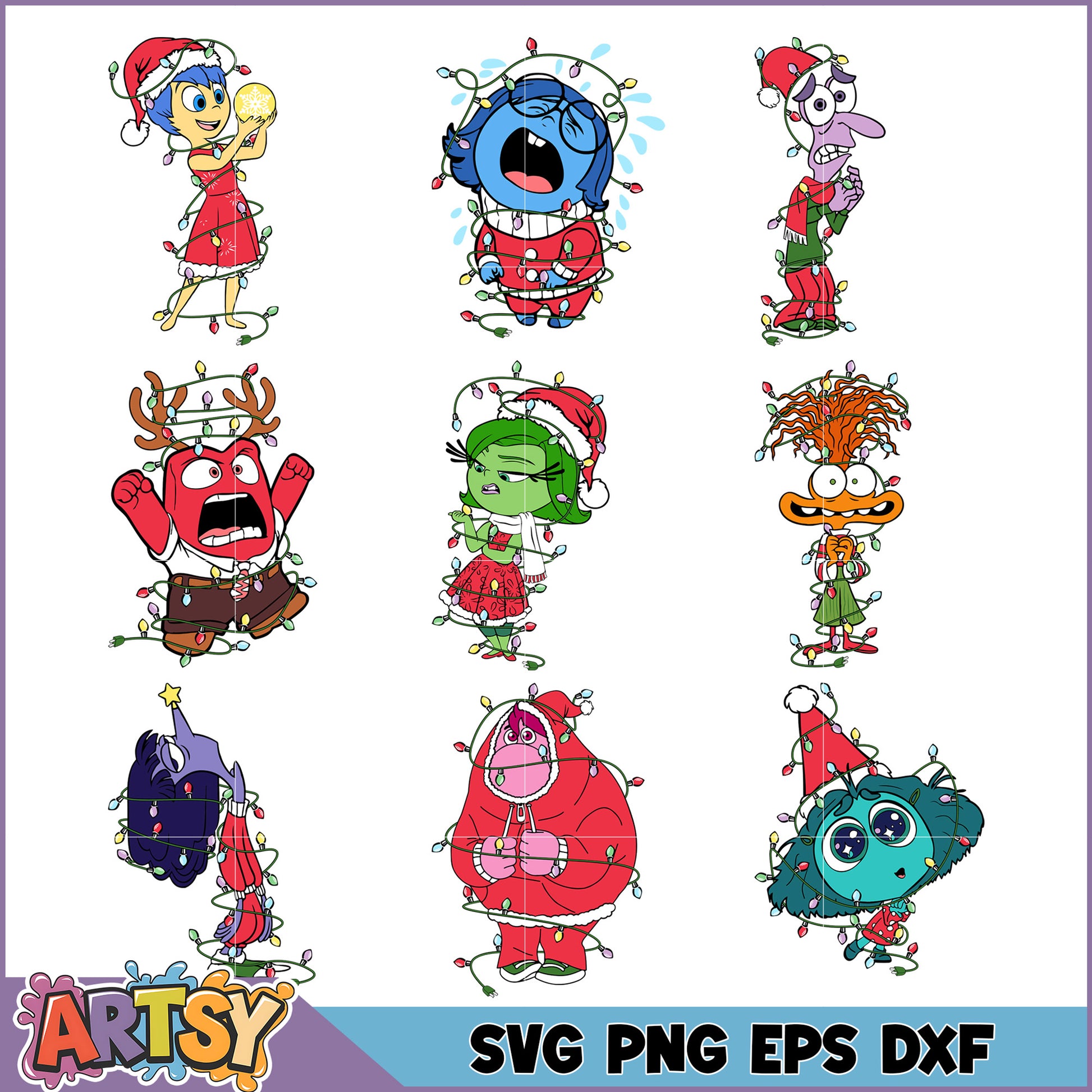 Inside Out Christmas SVG Bundle