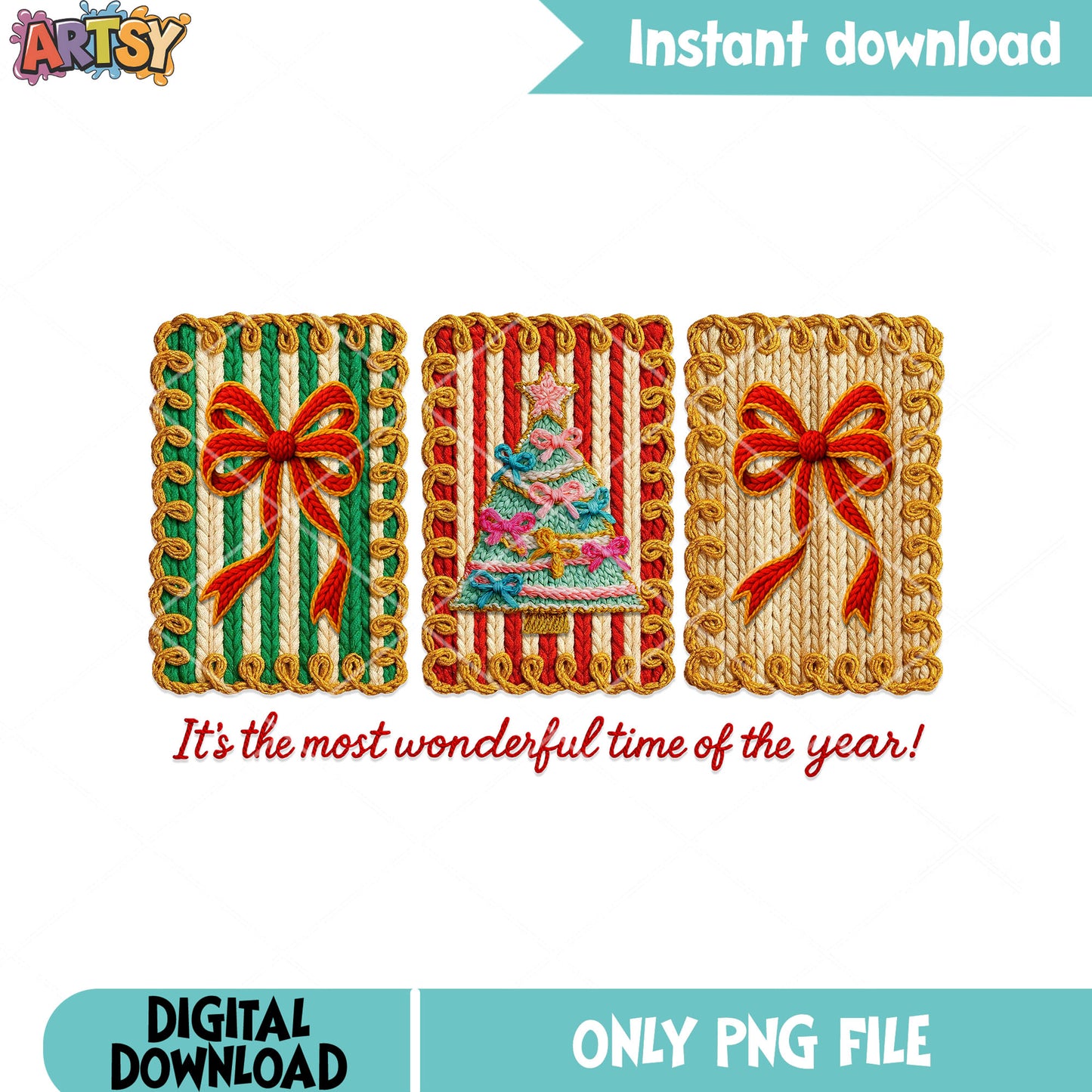 Its the most wonderful time of the year png, christmas tree png