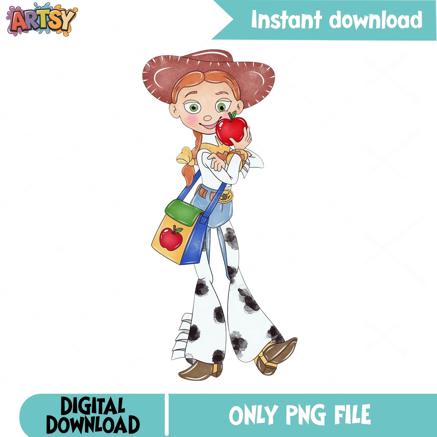 Jessie Toy Story Back To School PNG, Disney PNG, Teacher PNG