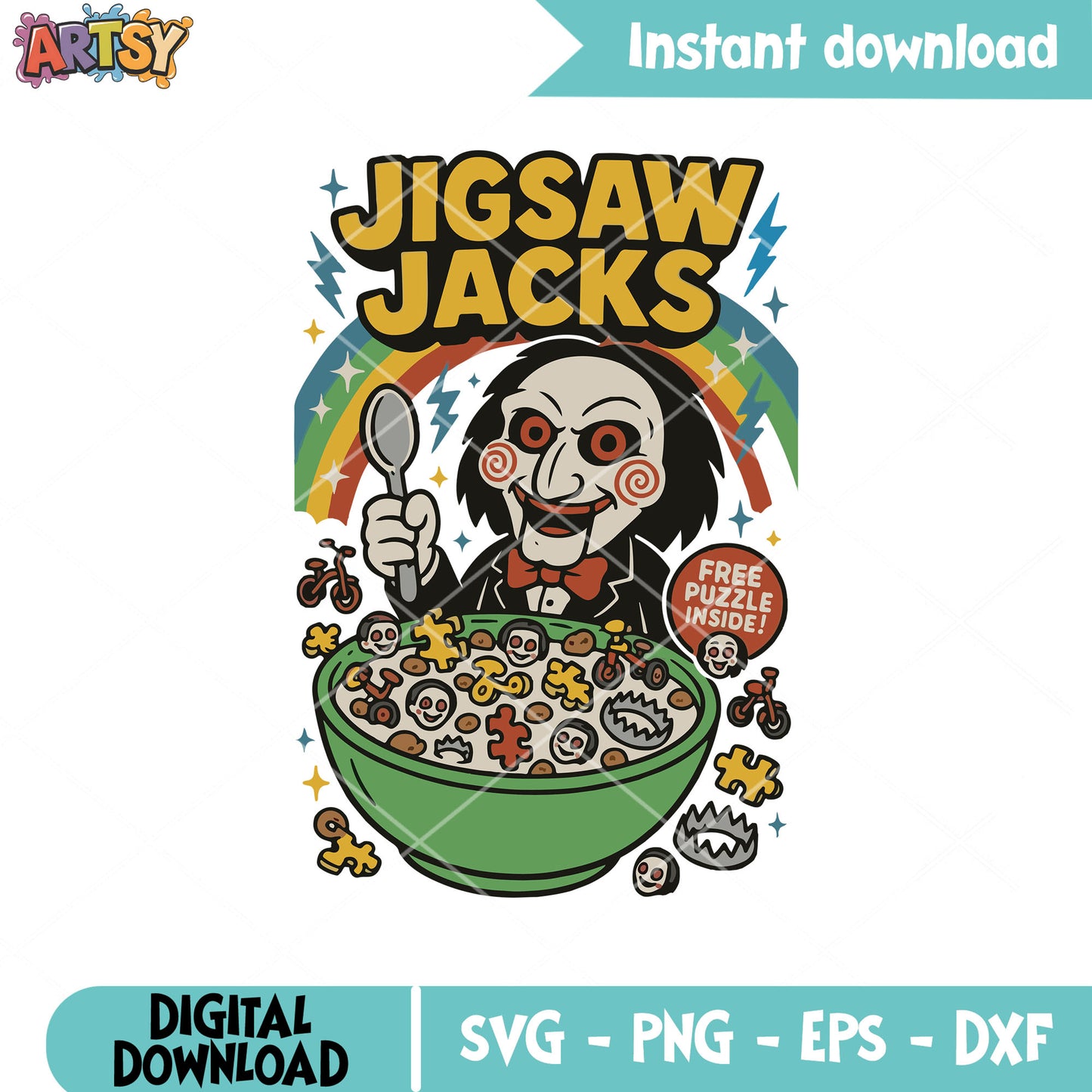 Jigsaw jacks halloween svg, jigsaw horror svg, jigsaw funny svg