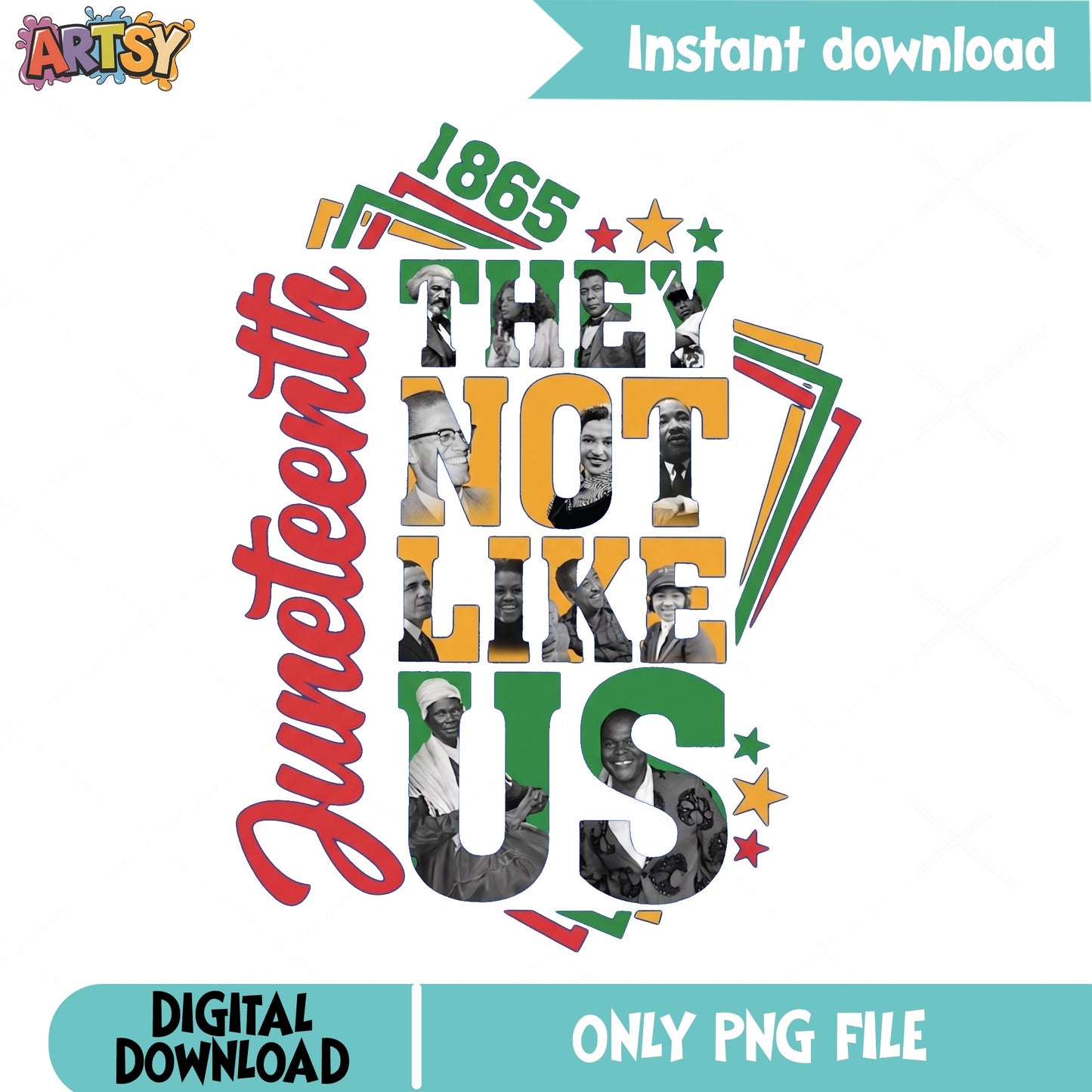 Juneteenth They Not Like Us 1865 PNG, Black History PNG, Freedom PNG
