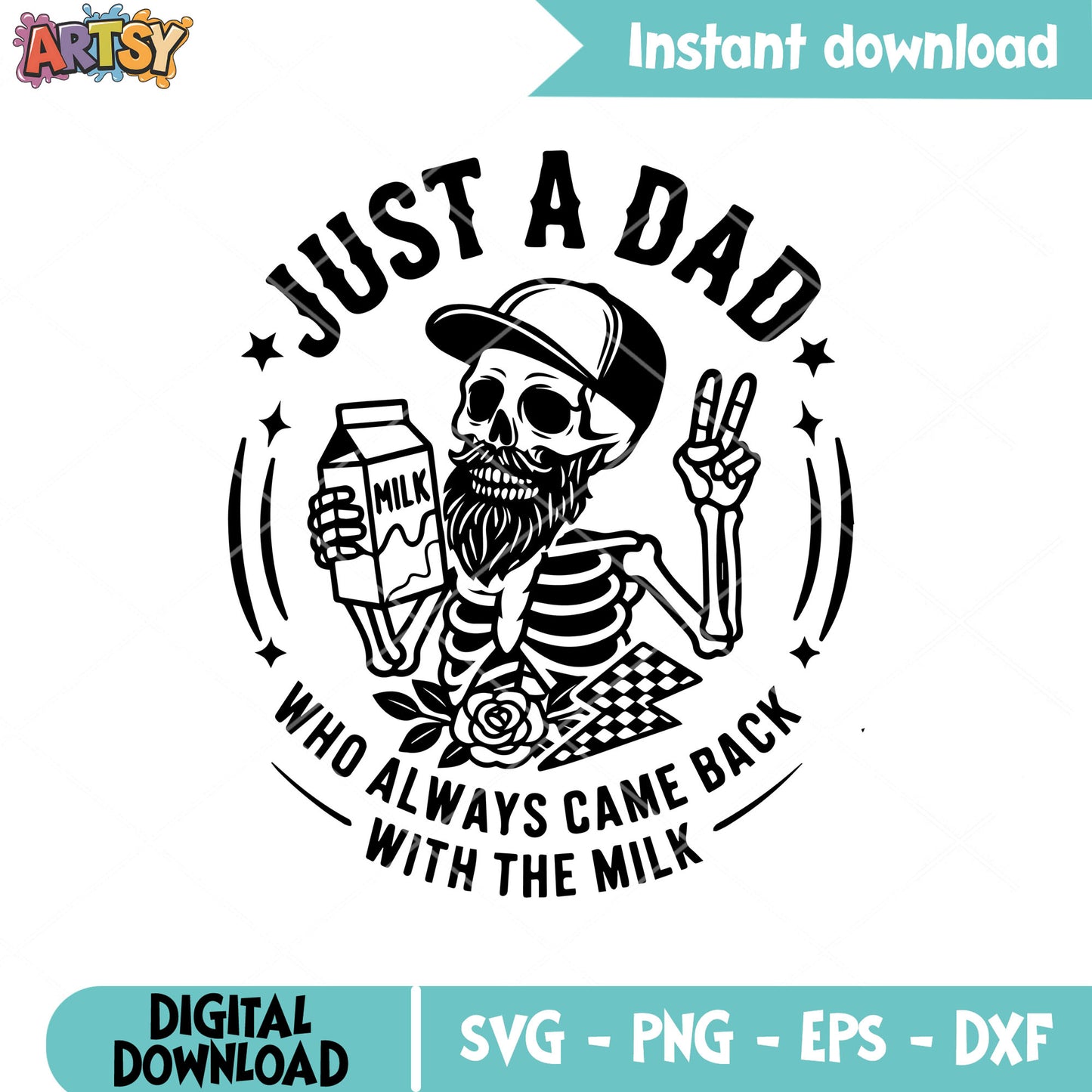 Just a dad comback with milk svg, dad meme svg, father day svg