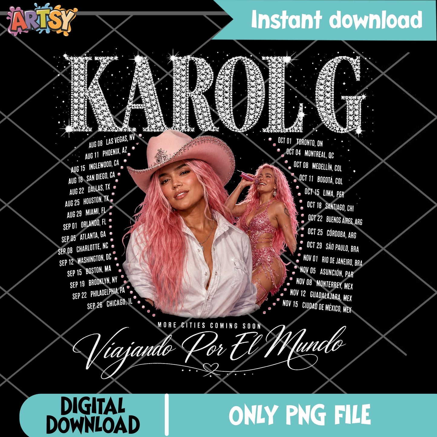 Karol G Viajando Por El Mundo Tour PNG, Karol G PNG, Concert PNG