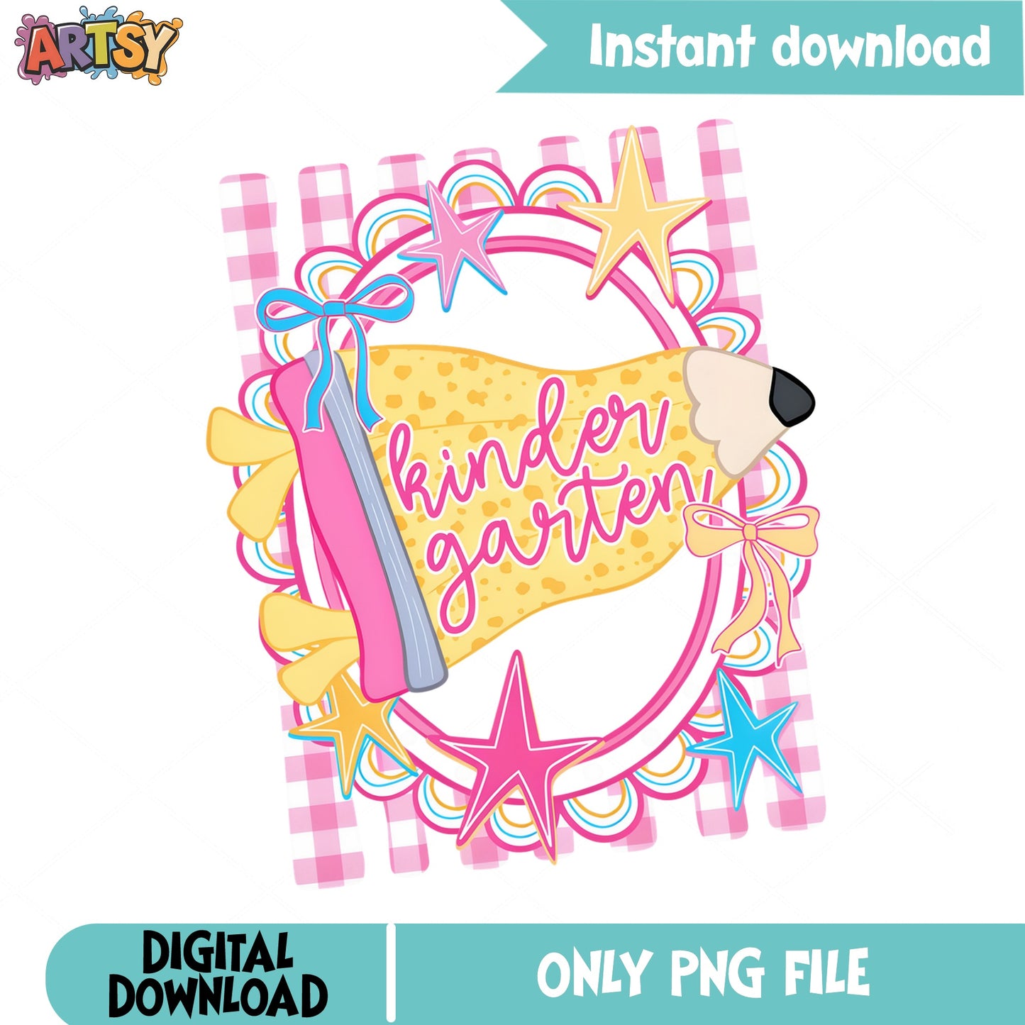 Kindergarten Pencil PNG, Back To School PNG, First Day PNG