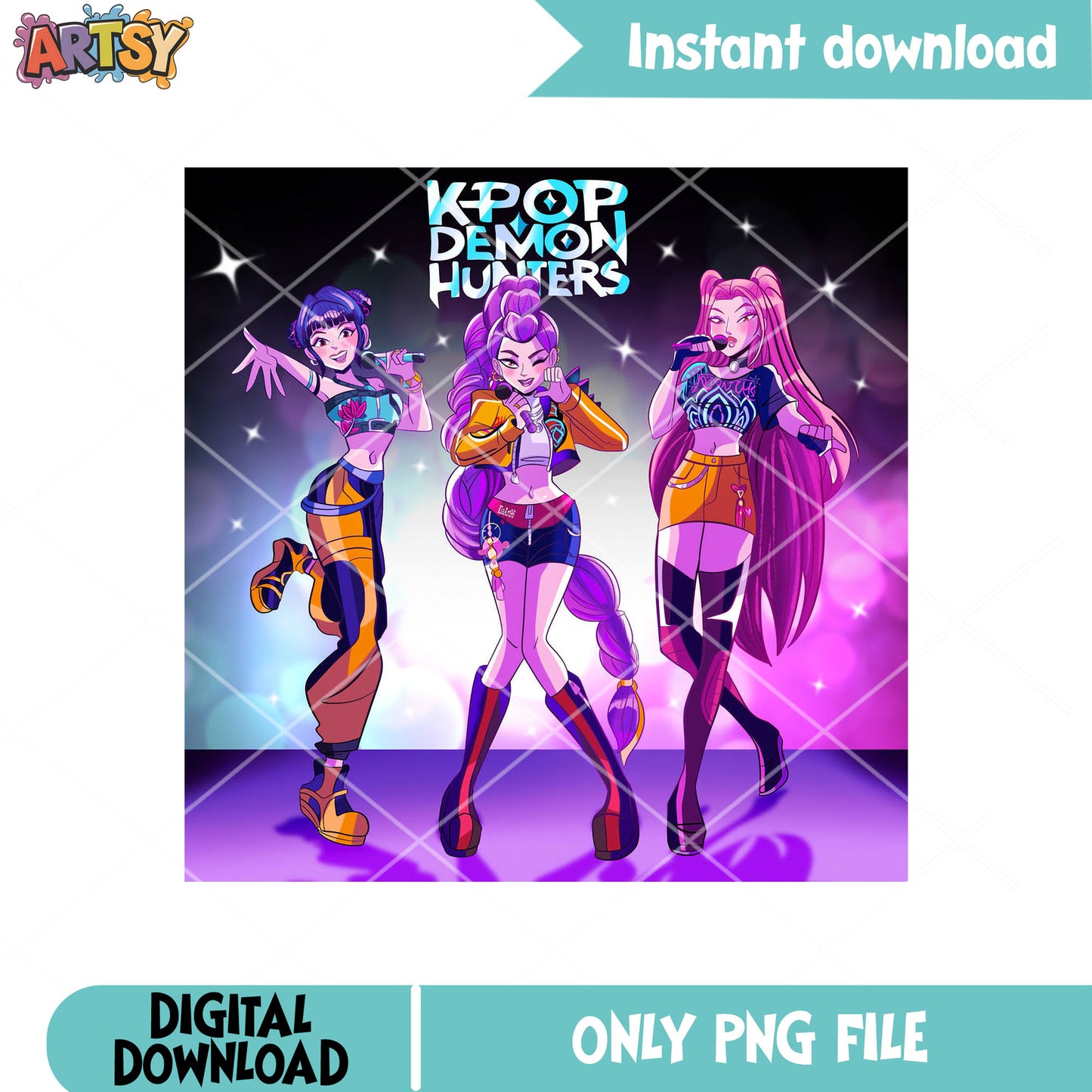 Kpop demon hunters huntrix png, huntrix band png, kpop huntrix png
