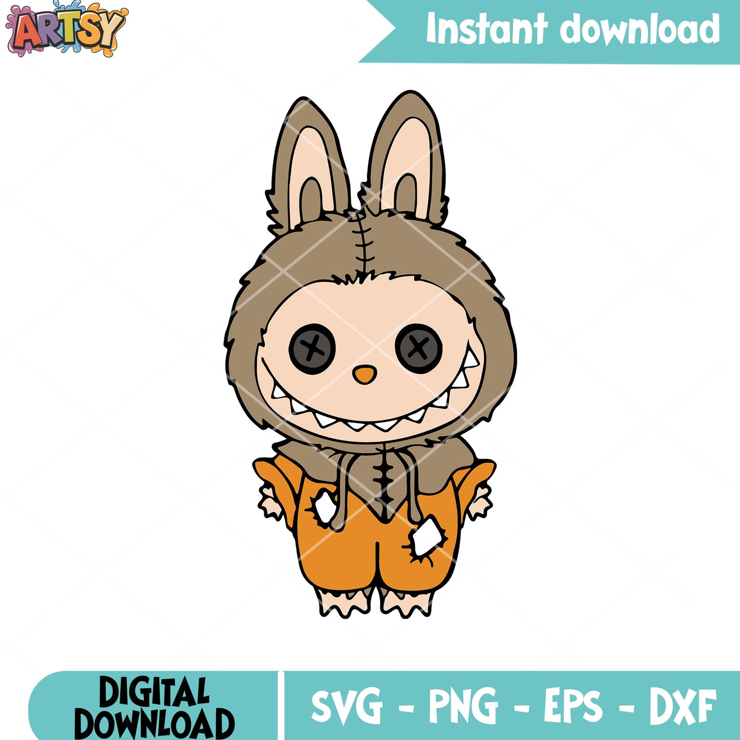 Labubu horror dolls svg, labubu horror svg, halloween labubu svg