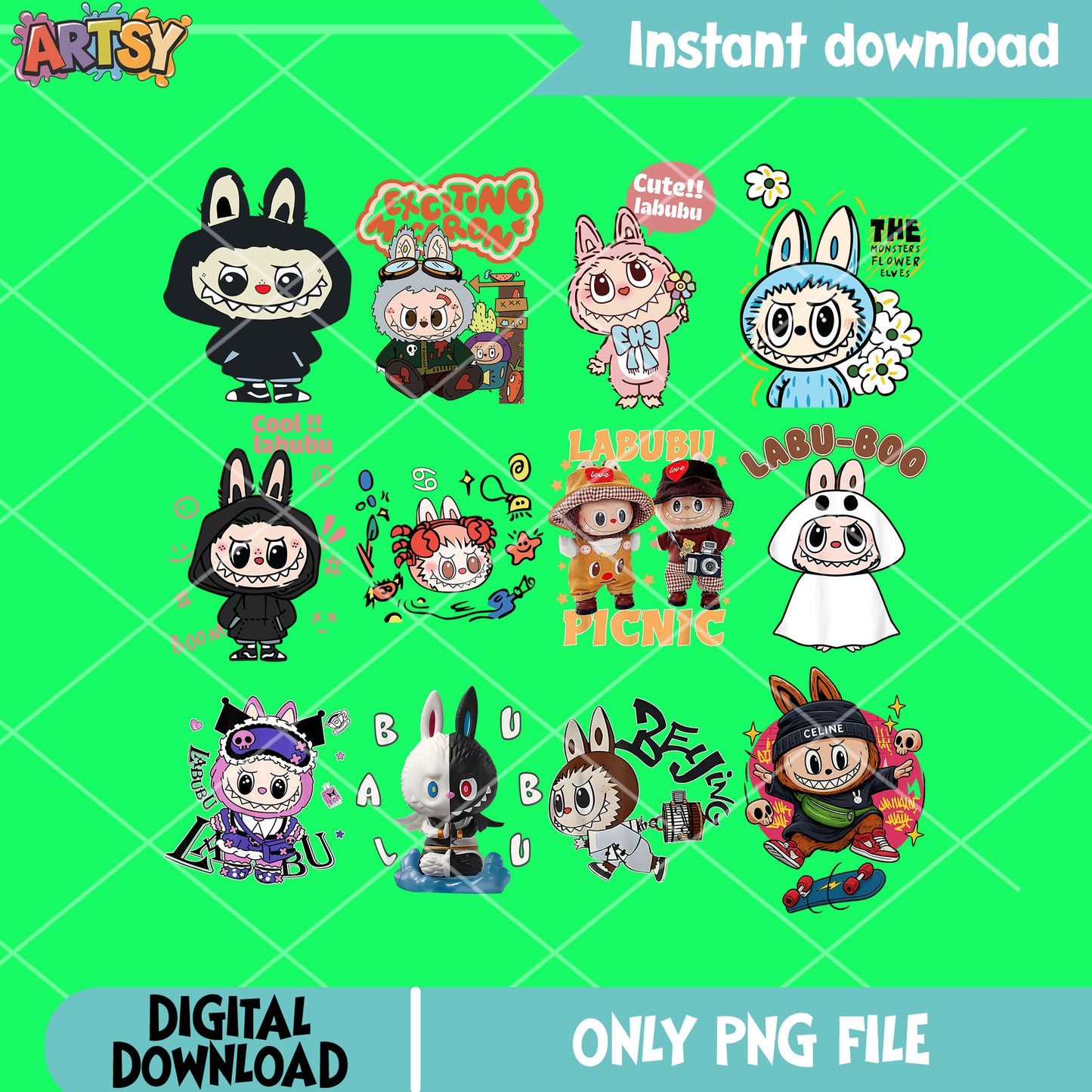 Labubu picnic png bundle, labubu near me png, labubu dolls png