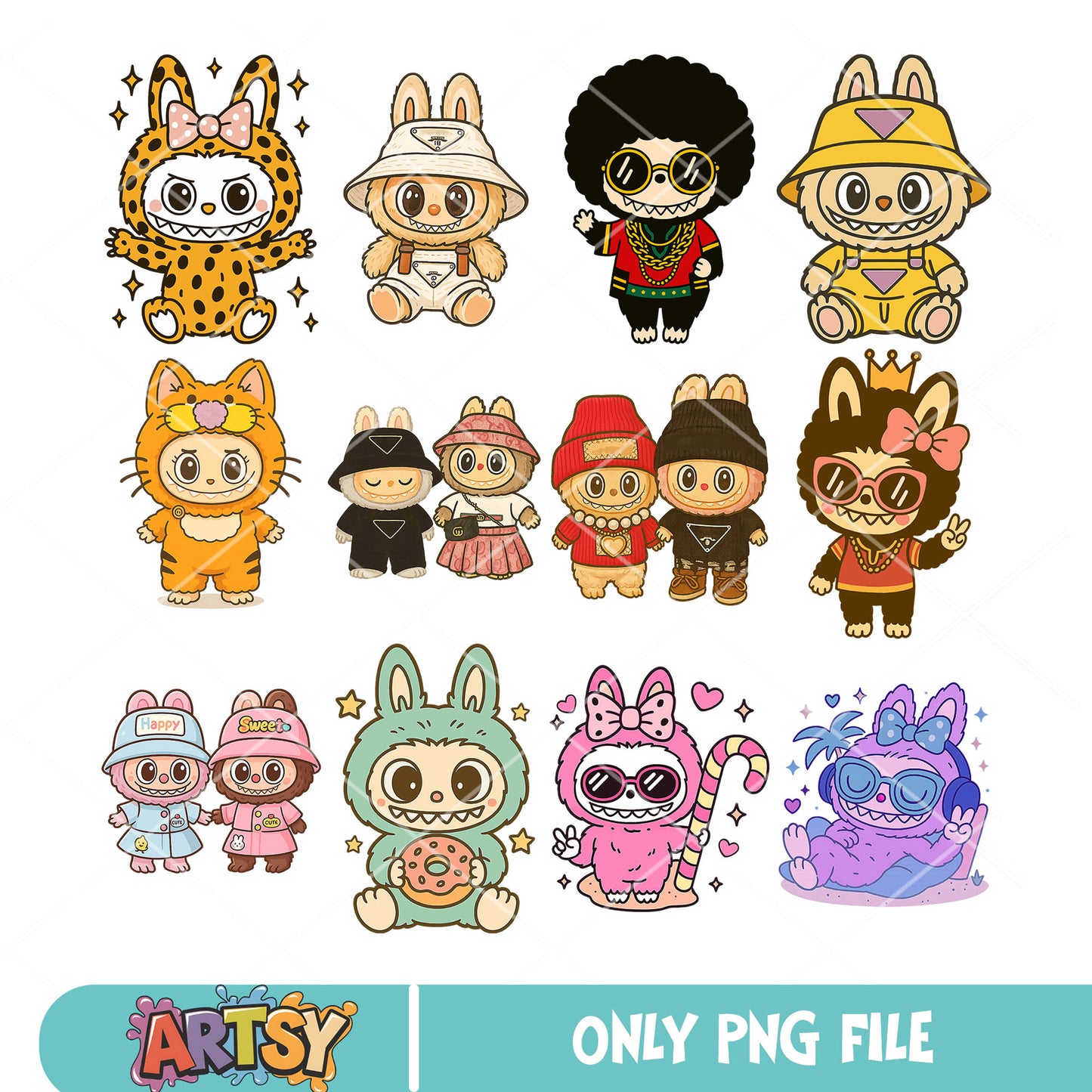 Labubu popmart png bundle, labubu near me png, labubu macaron png