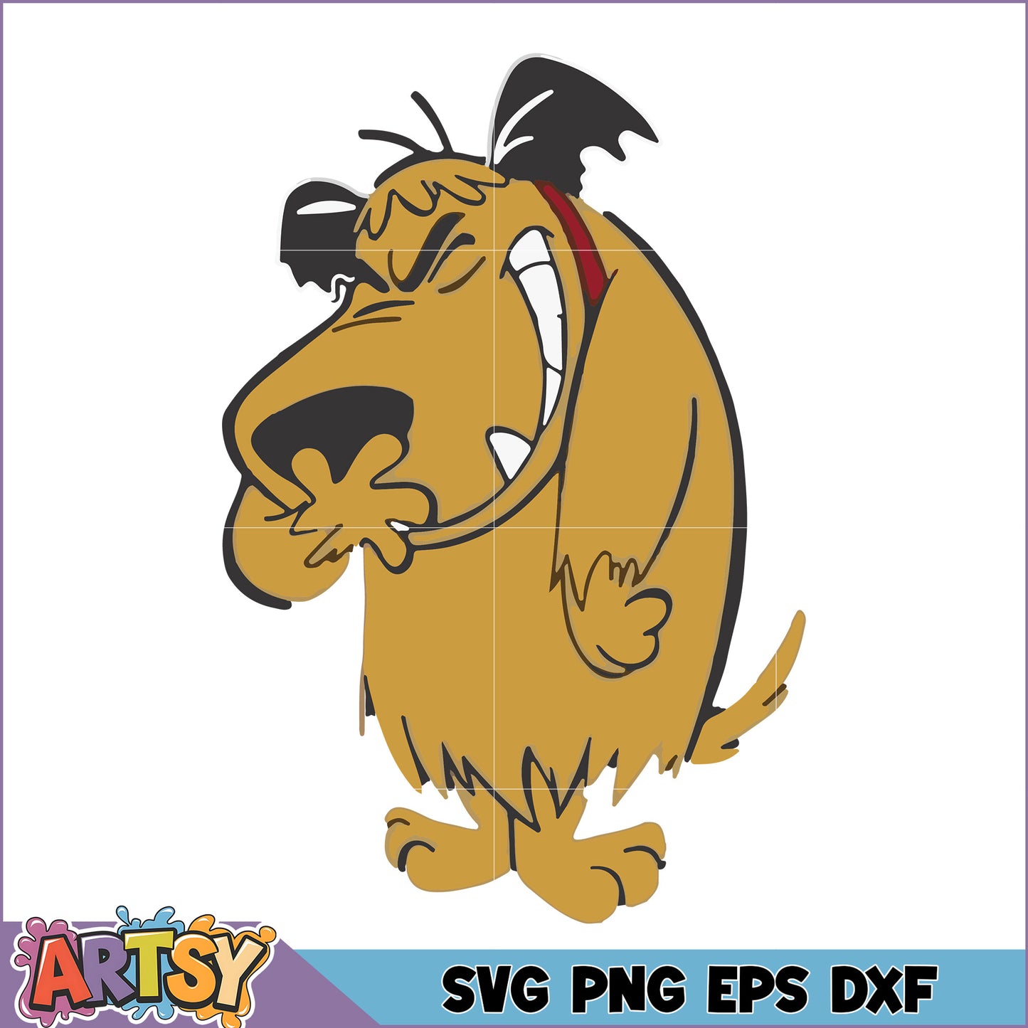 Laughing Cartoon Dog SVG