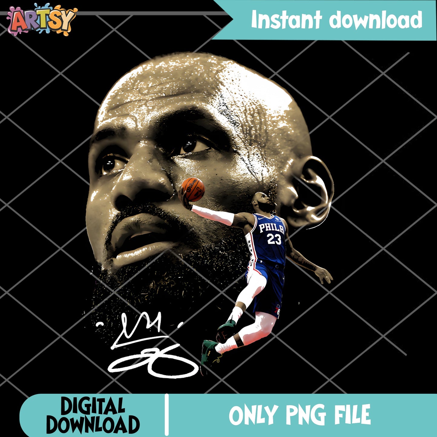 LeBron James Basketball PNG, NBA Player Signature PNG, Lakers PNG