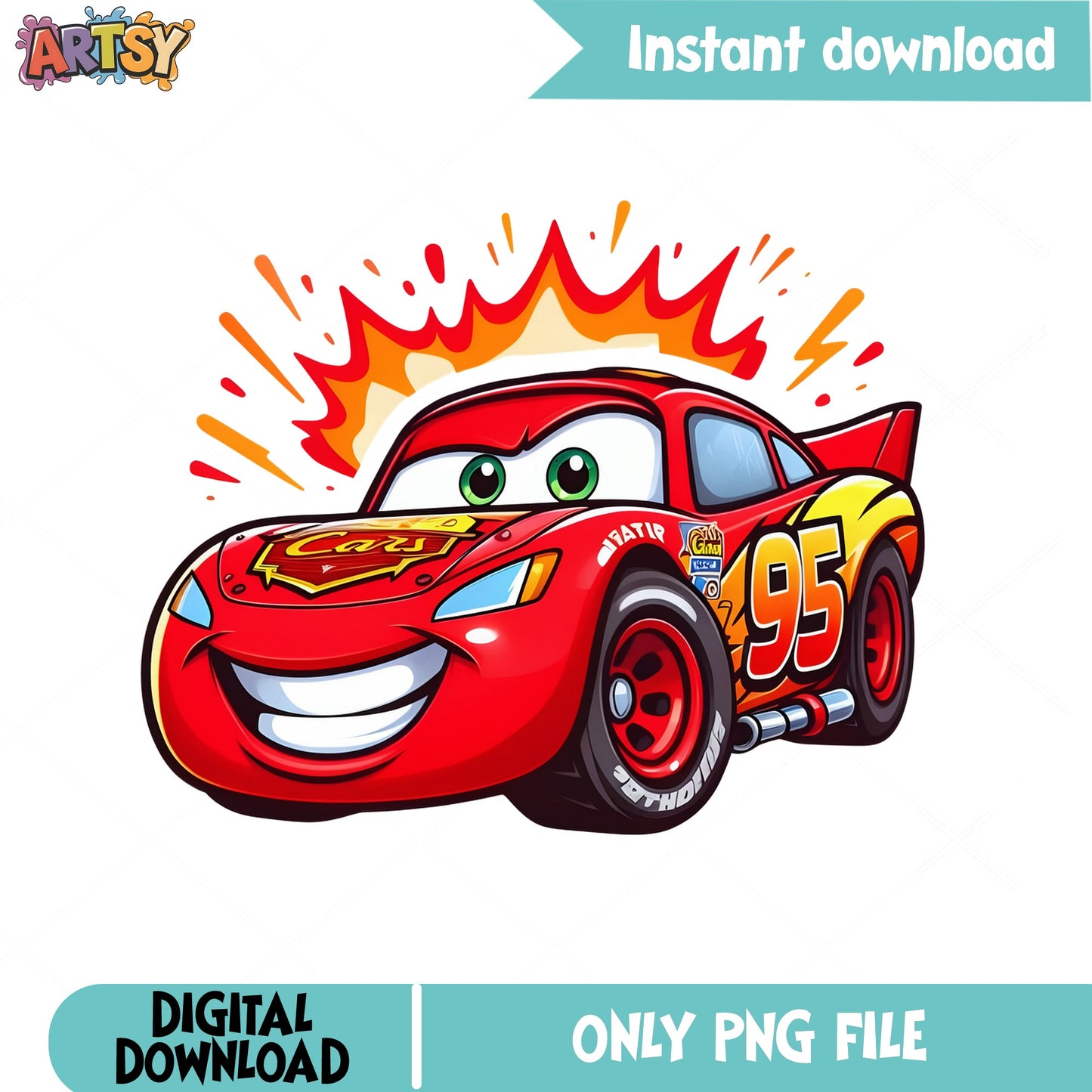 Lightning McQueen PNG, Disney Pixar Cars PNG, Racing Car PNG