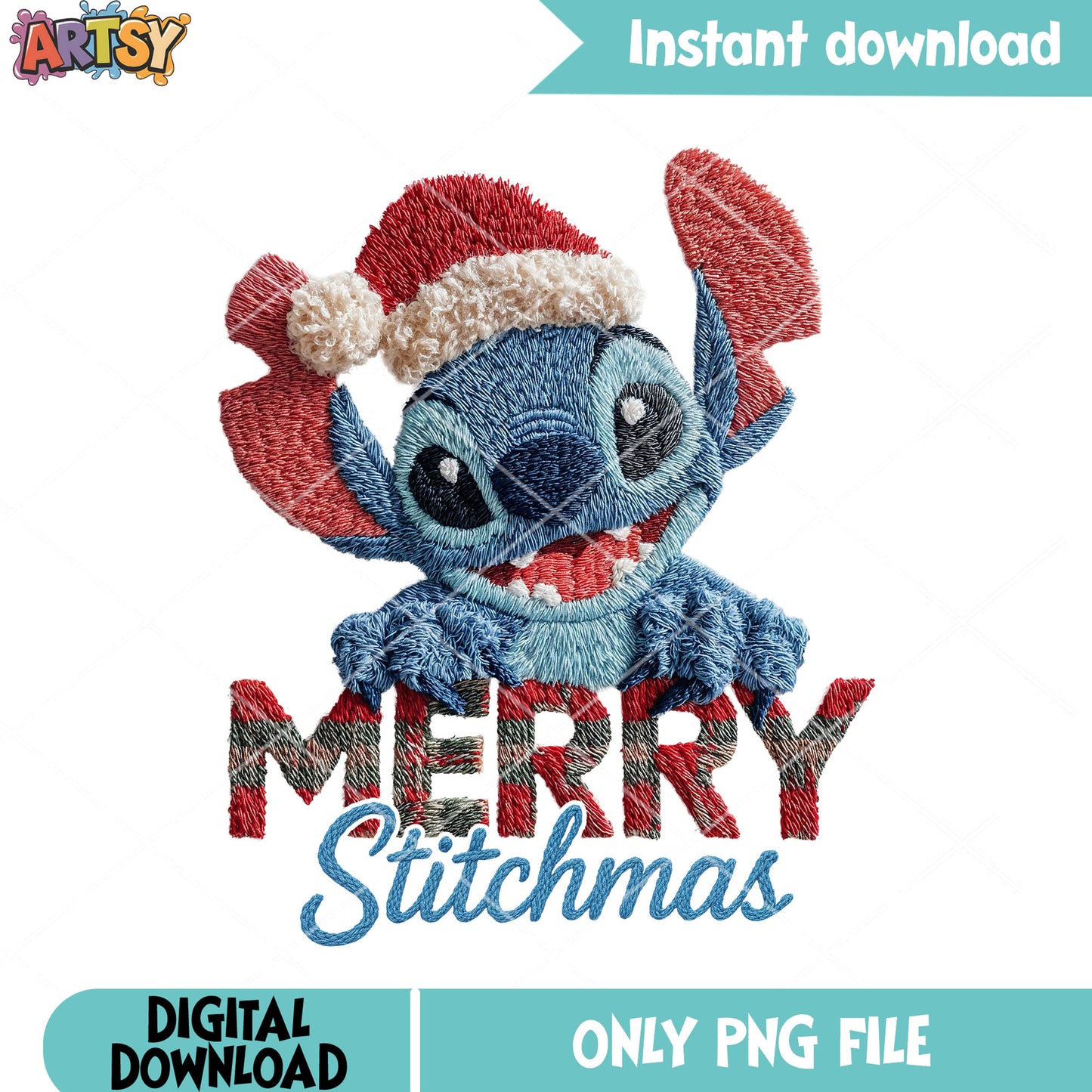 Lilo and stitch christmas png, merry christmas png, Experiment 626 png