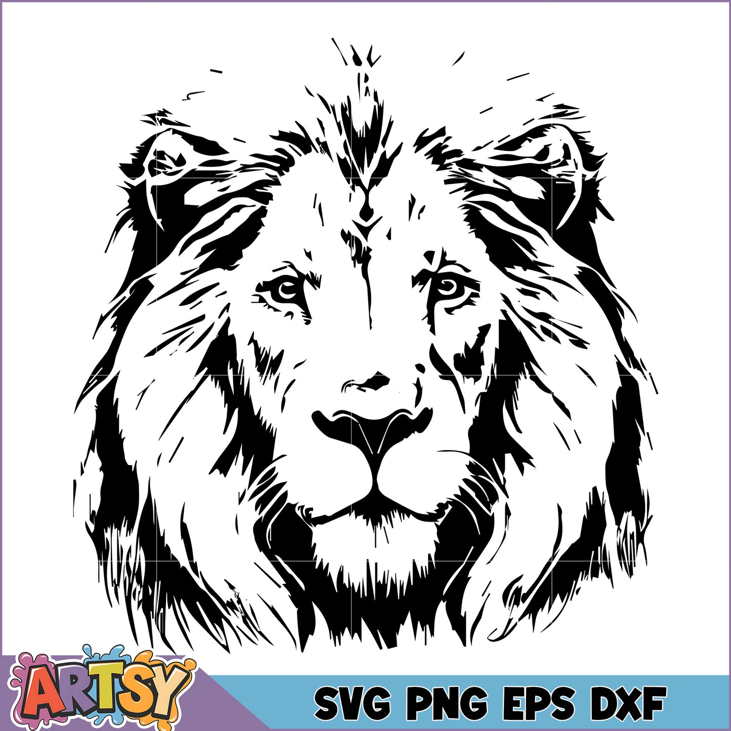 Lion Head SVG Vector Illustration
