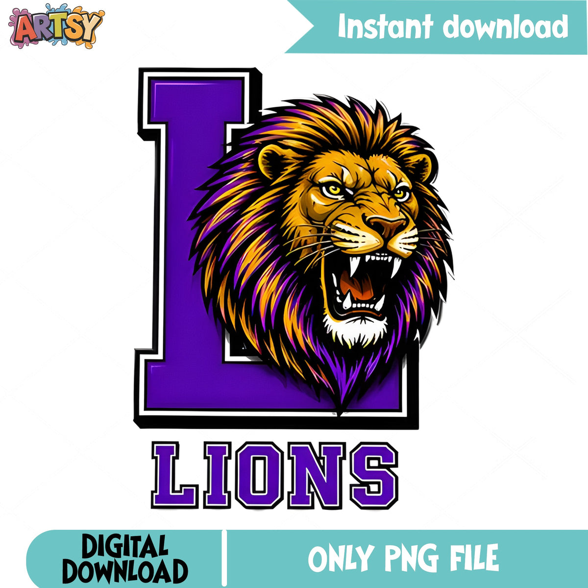 Lions Mascot PNG, School Spirit Team Shirt, Roaring Lion PNG