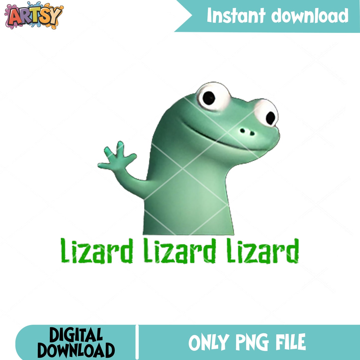 Lizard hello meme png design, lizard lizard lizard png, tiktok lizard png