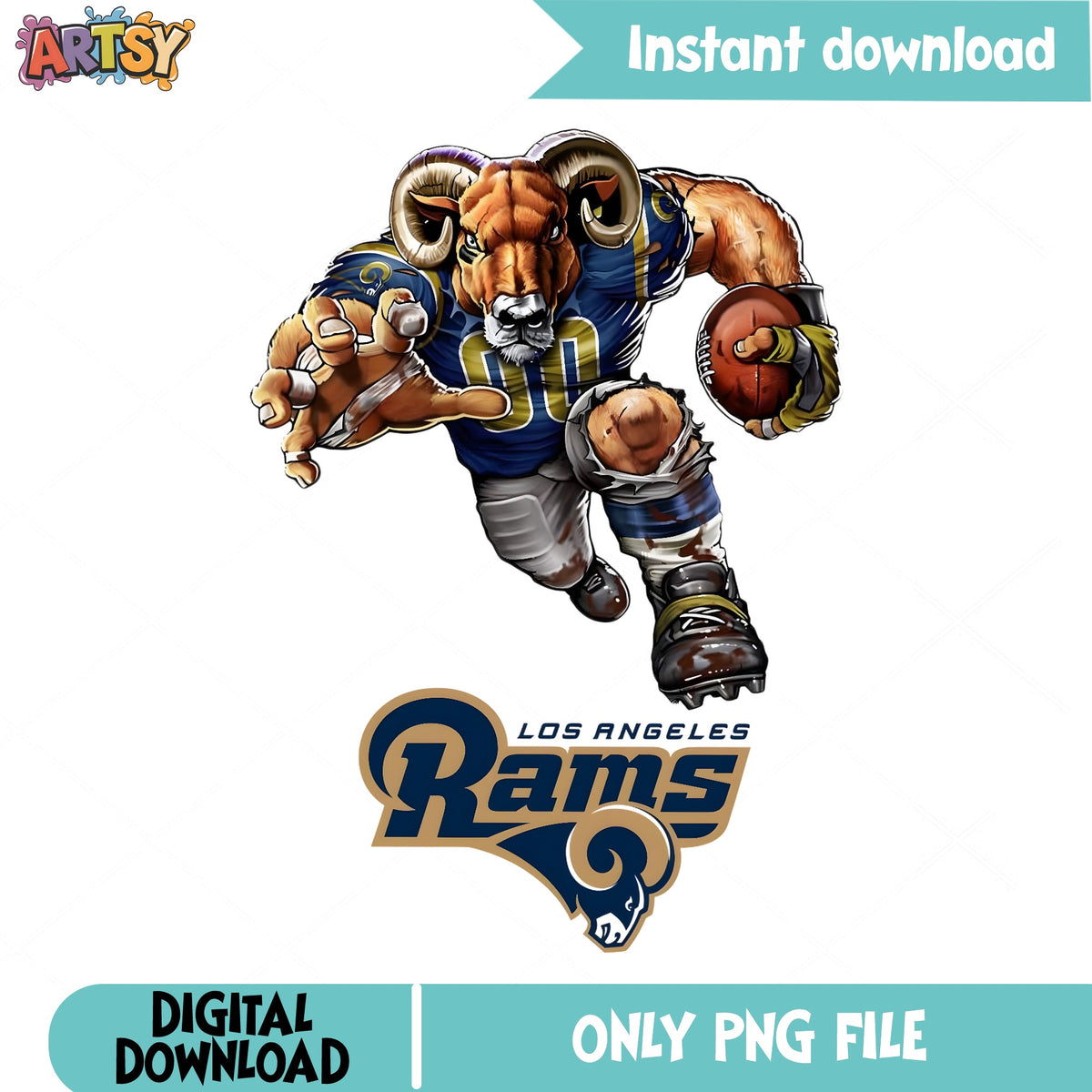 Los Angeles Rams Mascot PNG, NFL Football Team PNG, Rams PNG