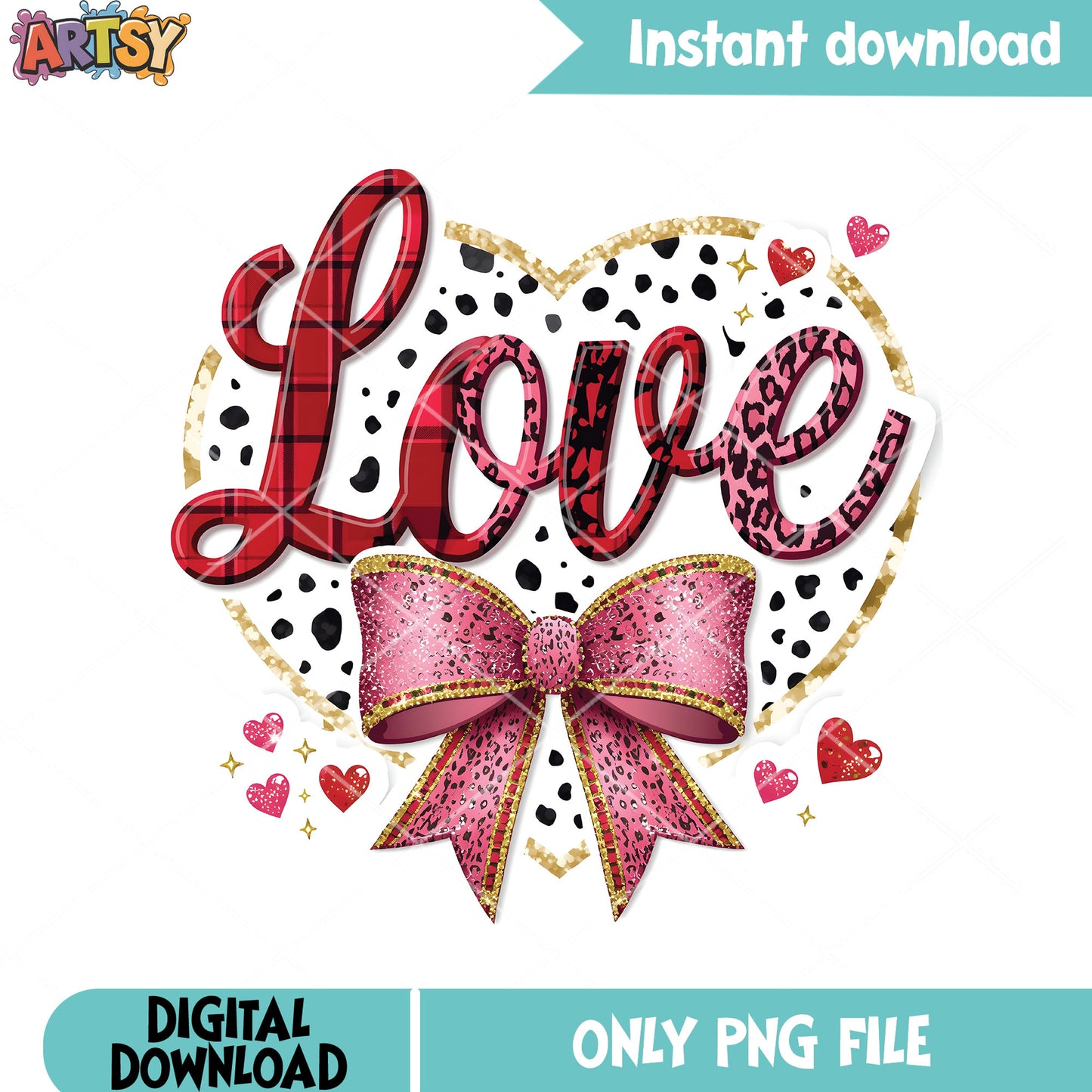 Love and heart cheese valentine png, valentine bow png, love vibes png