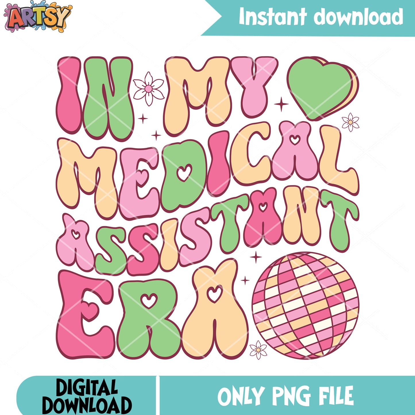Love assistant disco era png, valentine season png, love vibes png