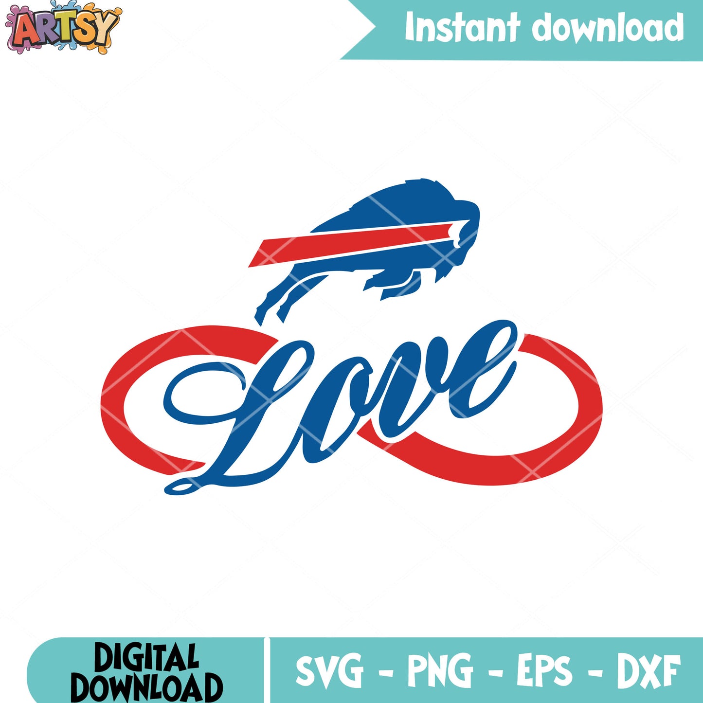Love for the bull svg, buffalo bills svg, billy buffalo svg