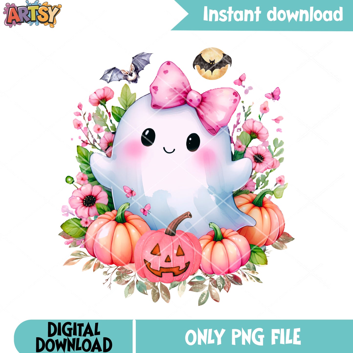 Lovely baby spirit pinky png, ghost costume png, halloween scary png