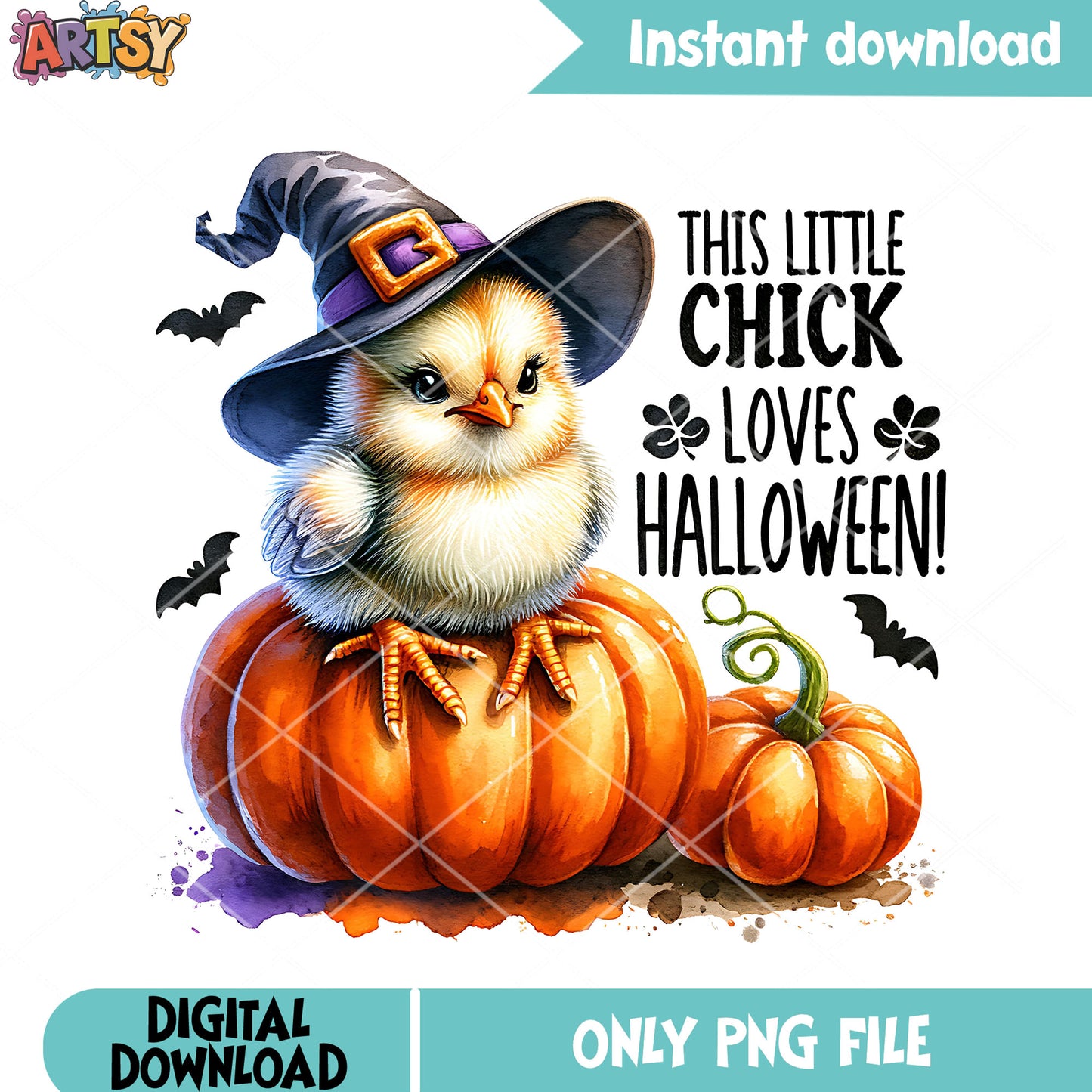 Lovely pumpkin scary bats png, baby chicken png, halloween scary png