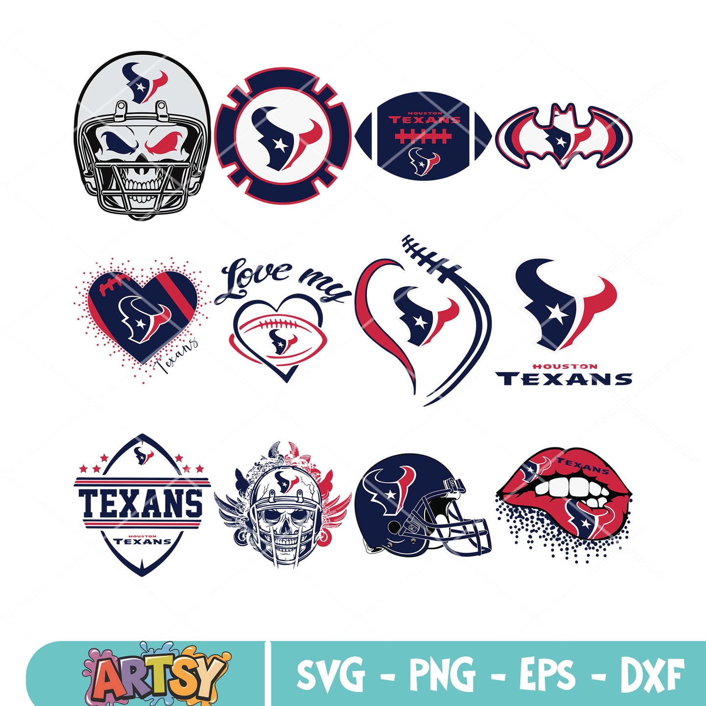 Love my houston texans bundle svg, skull skeleton svg, batman svg